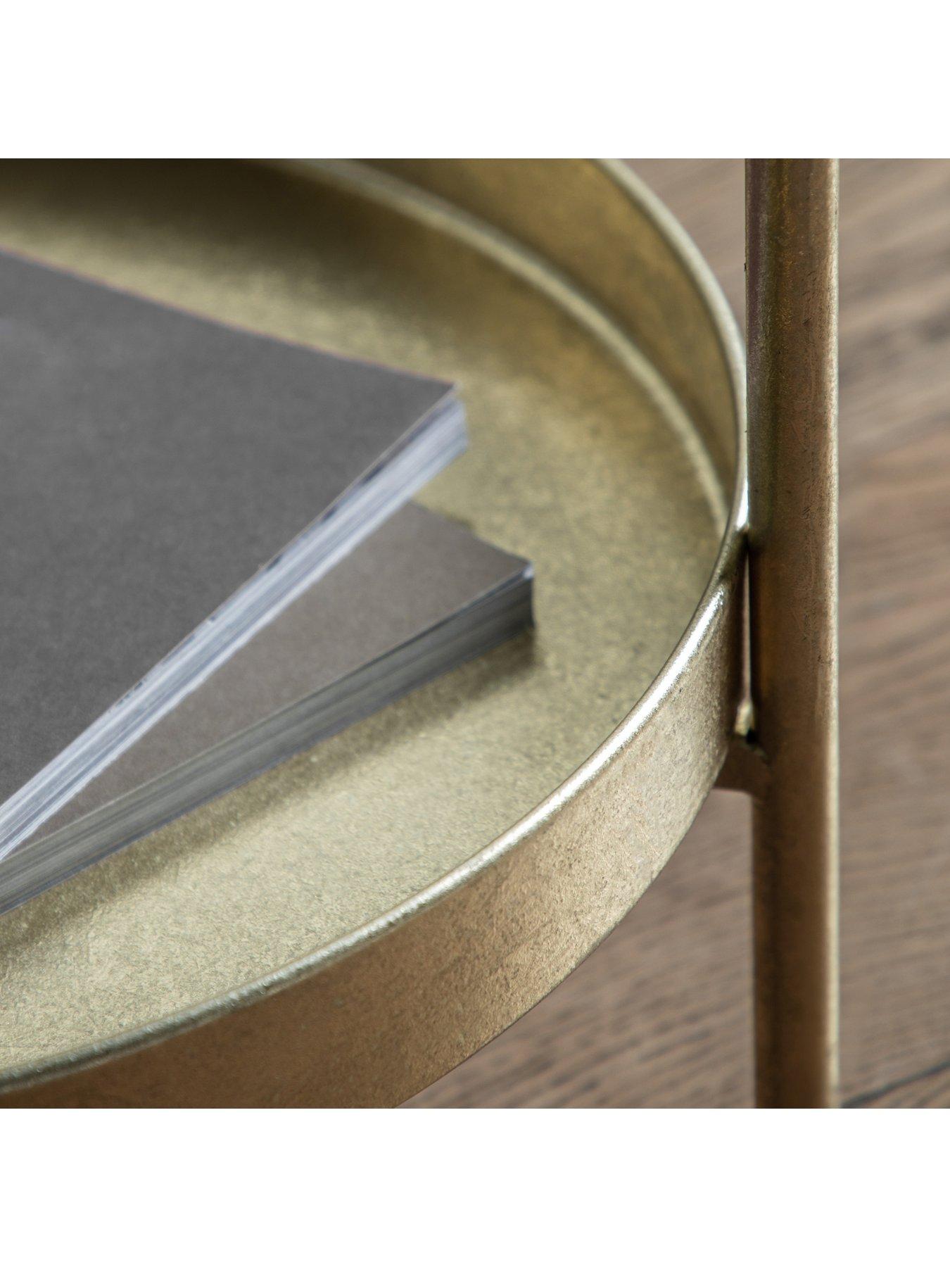 Image 4 of 5 of Gallery Direct Sennen Round Side Table Gold
