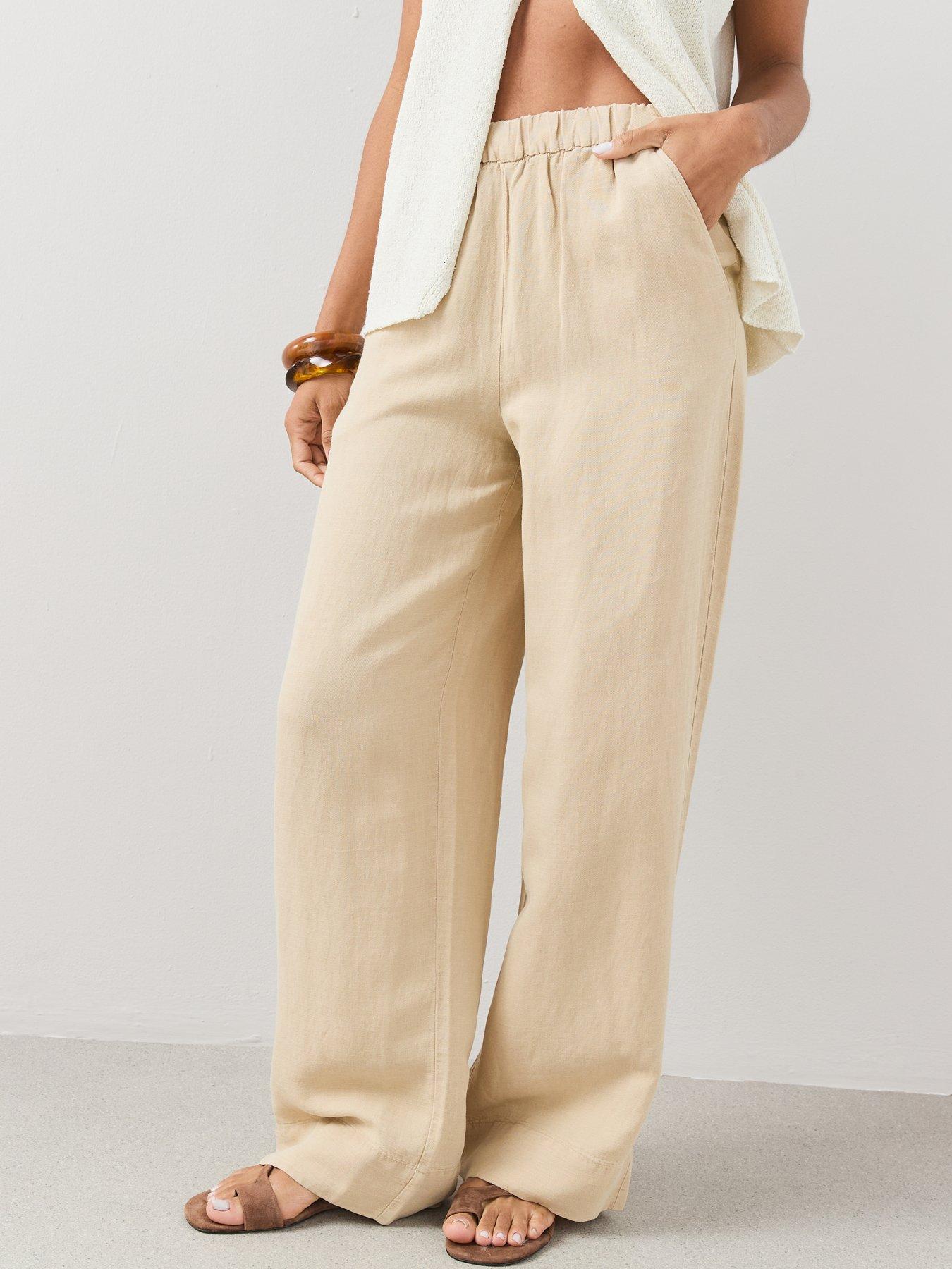 Image 5 of 6 of The Very Collection Lyocell Linen Wide Leg Trouser Co-ord