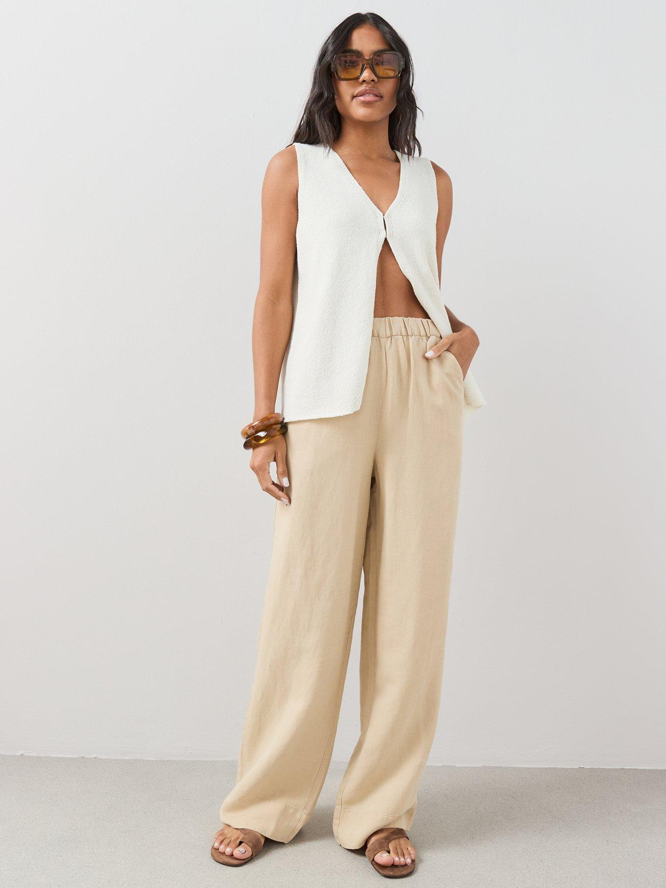 Image 6 of 6 of The Very Collection Lyocell Linen Wide Leg Trouser Co-ord