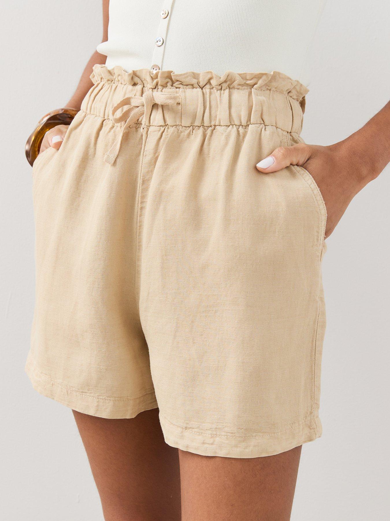 Image 6 of 7 of The Very Collection Lyocell Linen Short Co-Ord - Beige