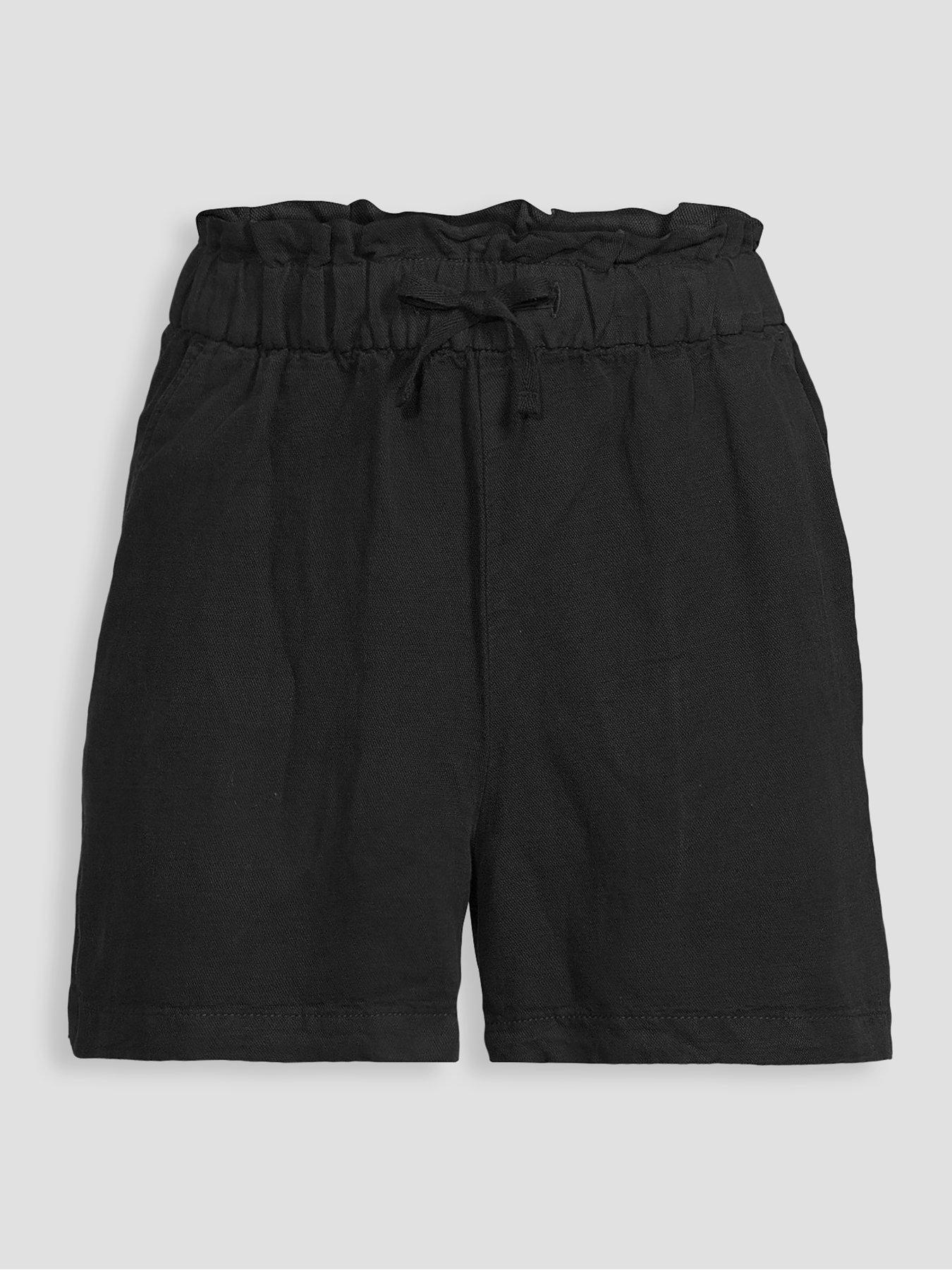 Image 7 of 7 of The Very Collection Lyocell Linen Short Co-Ord - Black