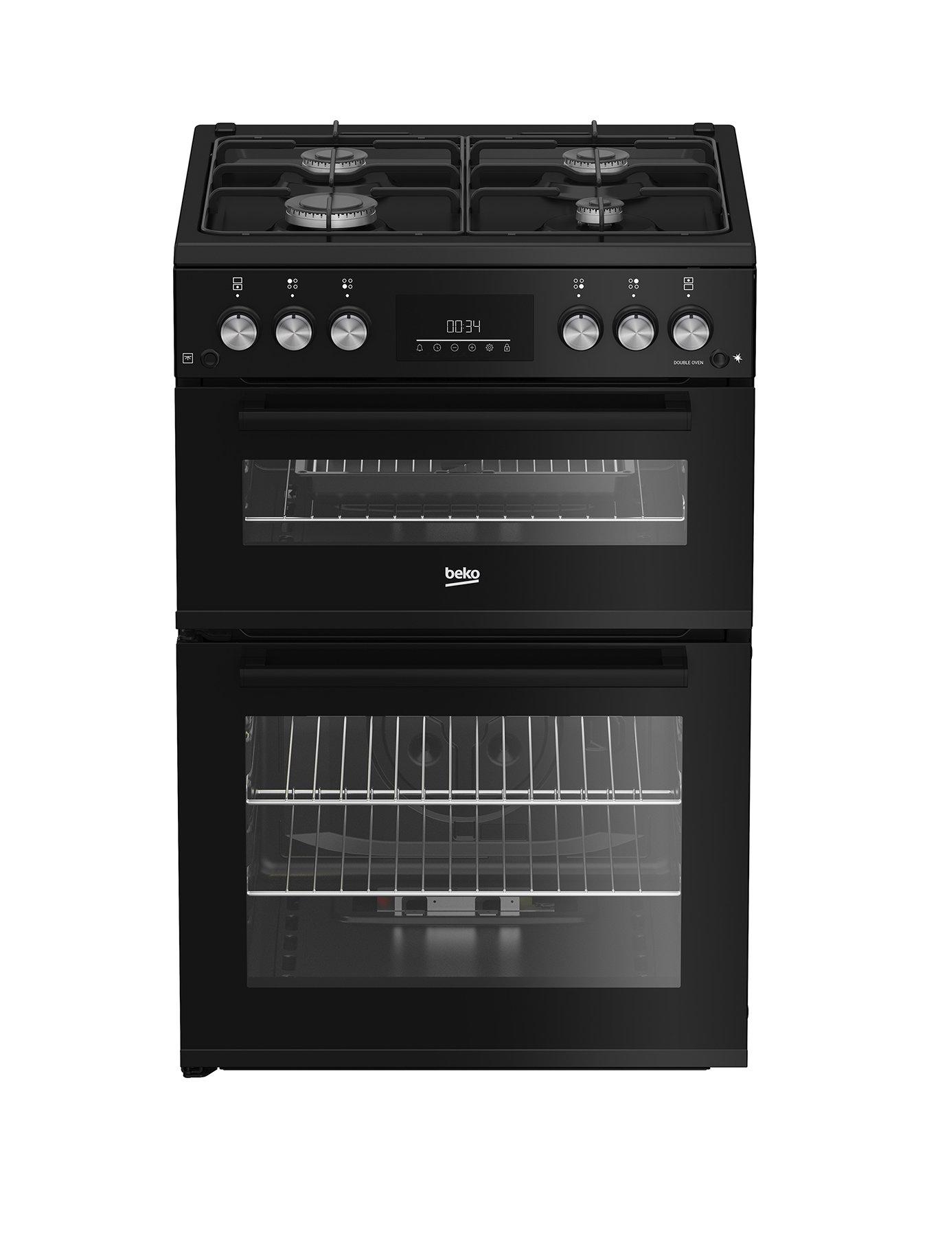 Beko FDG6231CK Double oven Gas Cooker Black