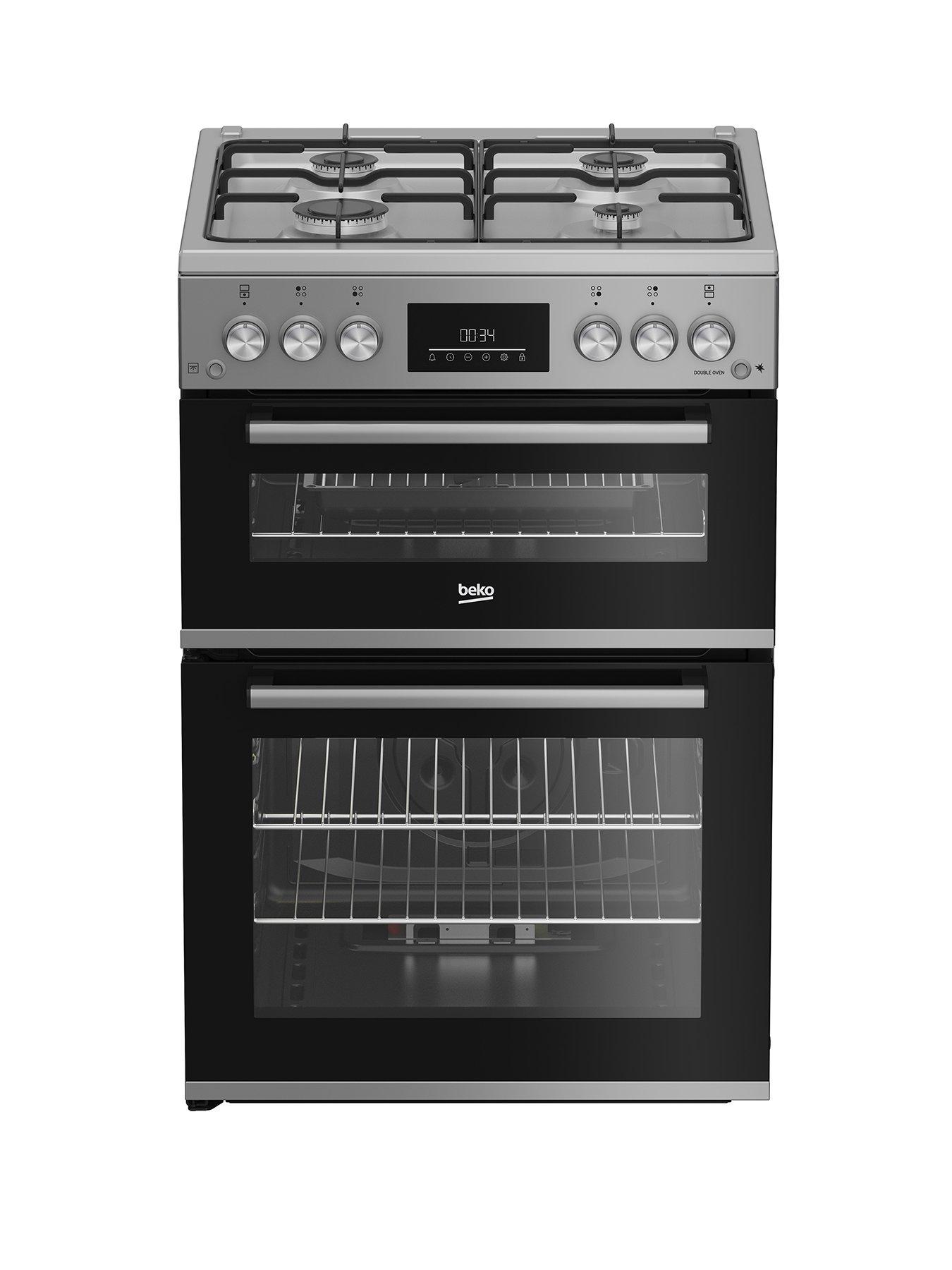 Beko FDG6231CS Double oven Gas Cooker Silver