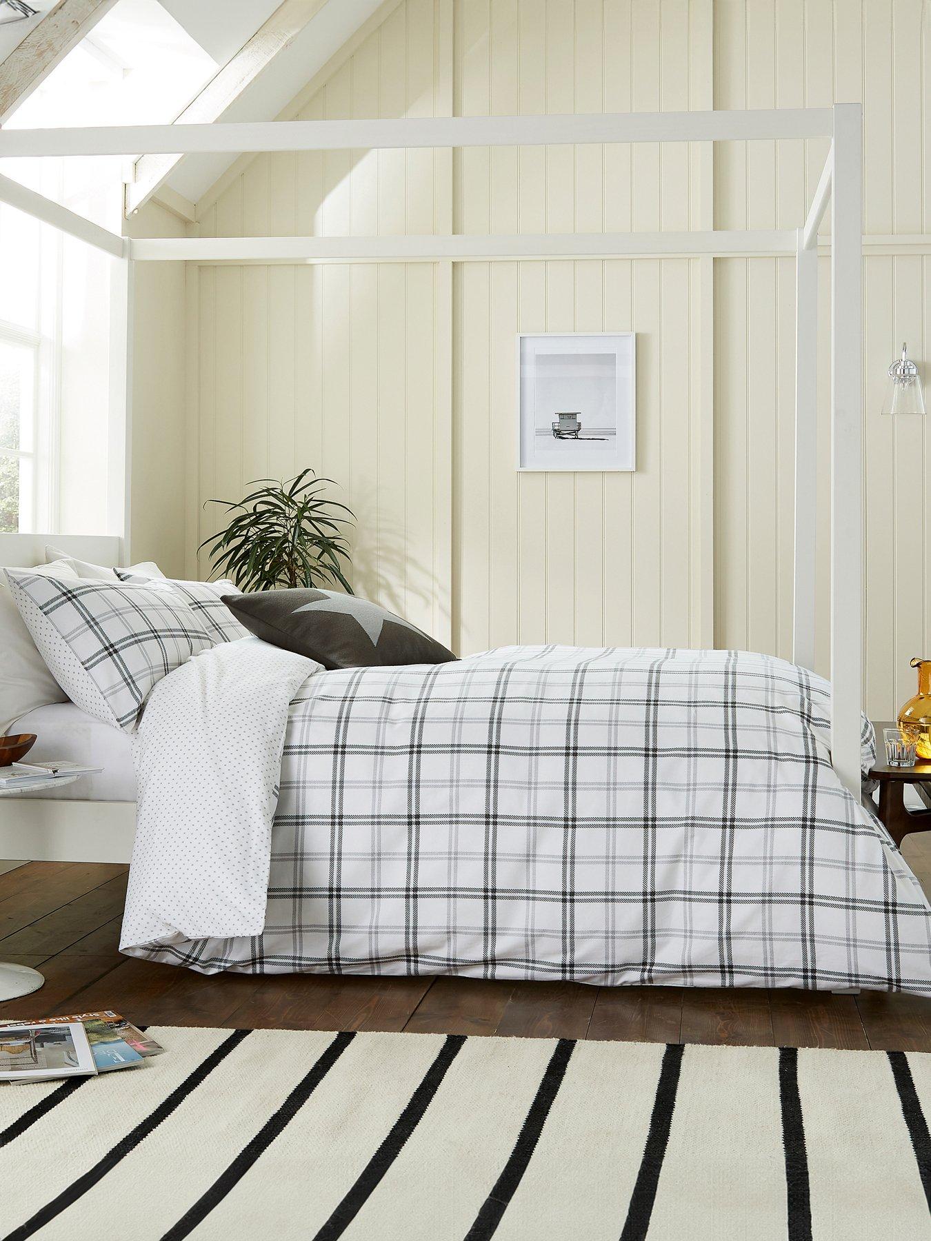 Helena Springfield Hunters Check Duvet Cover Set Grey