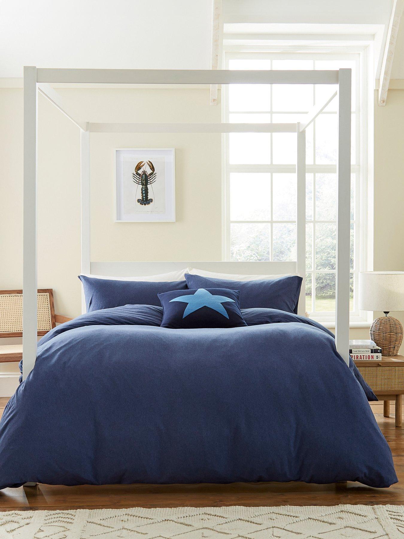 Helena Springfield Jersey Cover Duvet Set Navy