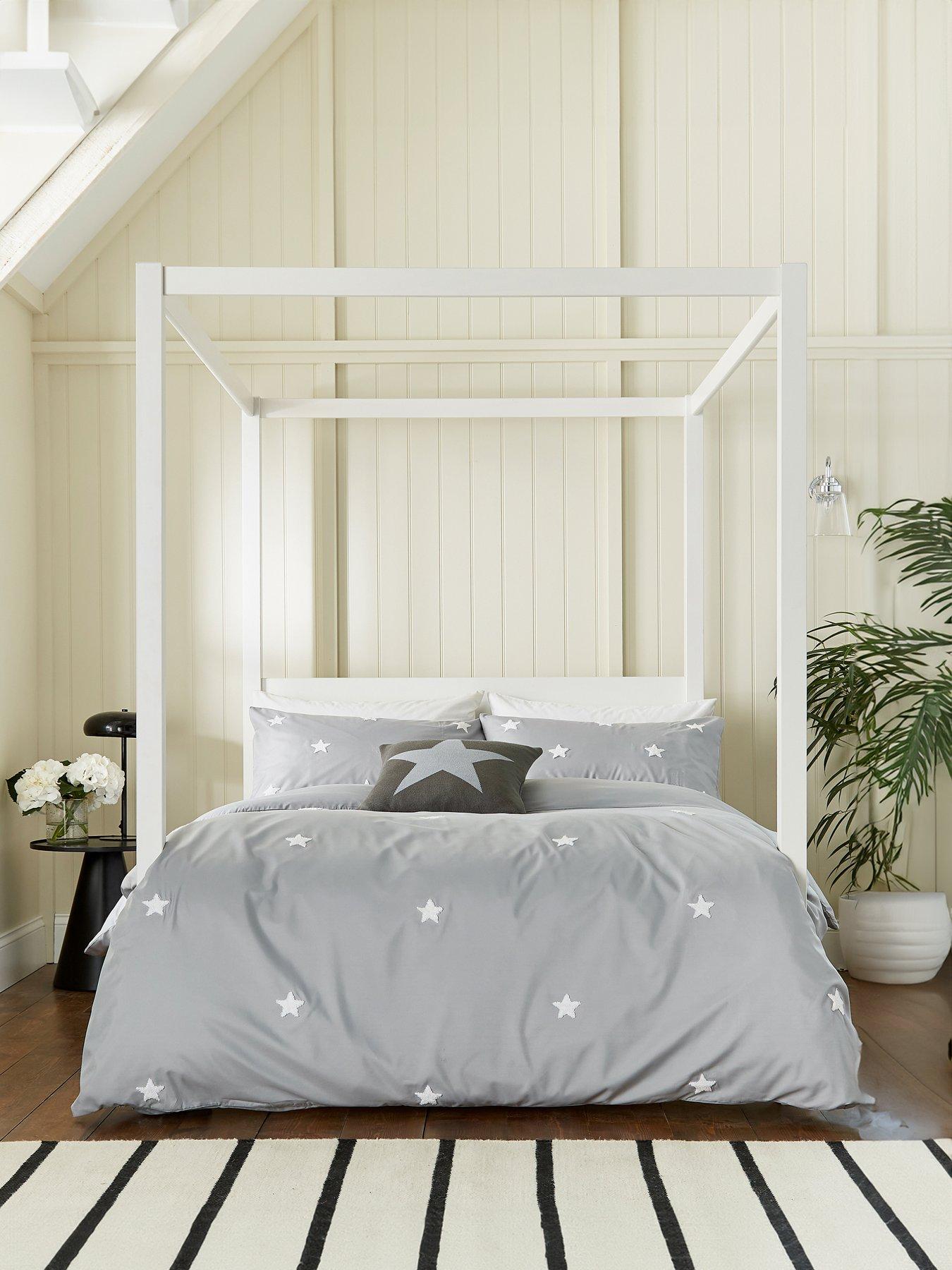 Helena Springfield Tufted Star Duvet Cover Set Grey