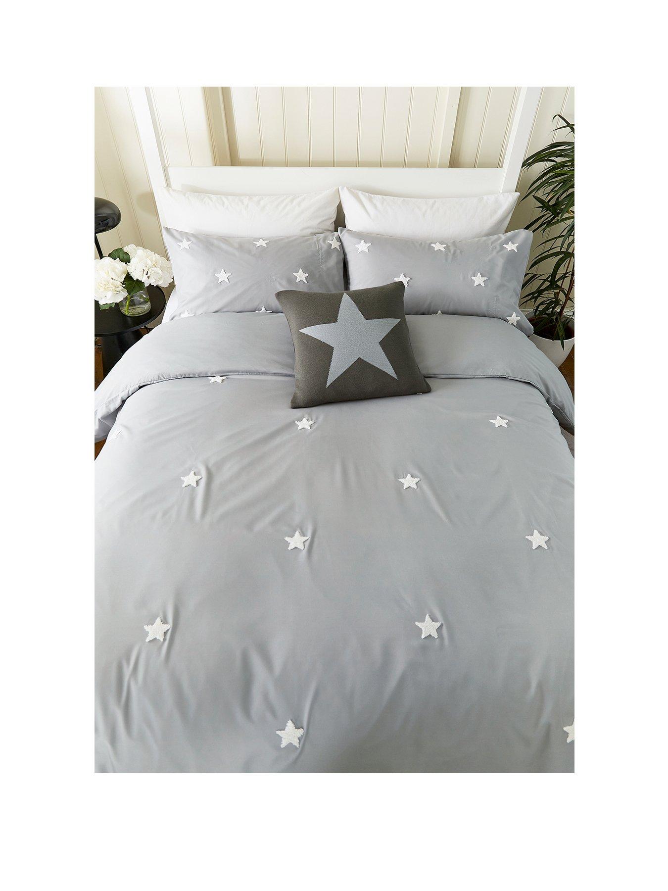 Image 2 of 5 of Helena Springfield Tufted Star Duvet Cover Set Grey