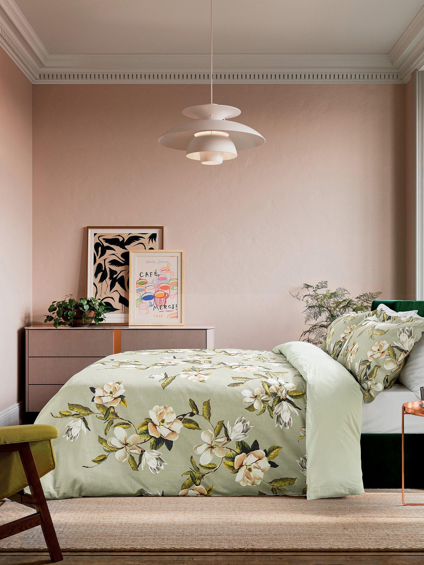 Image 1 of 5 of Ted Baker Opal Floral Duvet Cover Set Sage