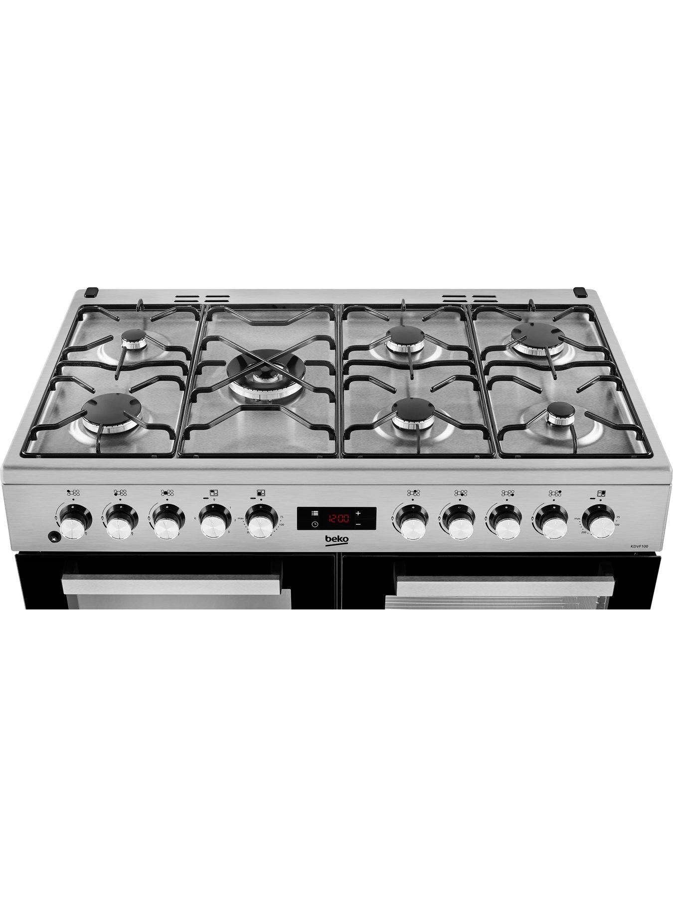 Image 3 of 6 of Beko KDV100X 100cm wide with 7 burners Range Cooker Stainless Steel