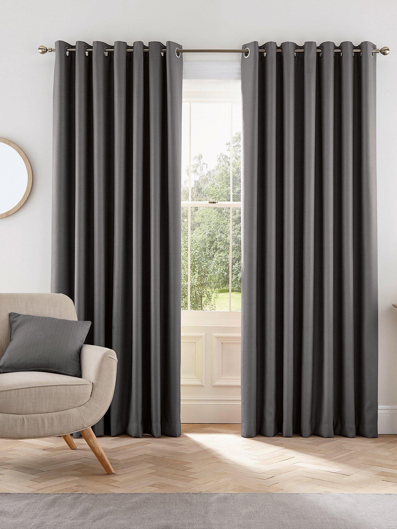 Helena Springfield Eden Lined Curtains W168xd137cm(w66xd54inches) Silver