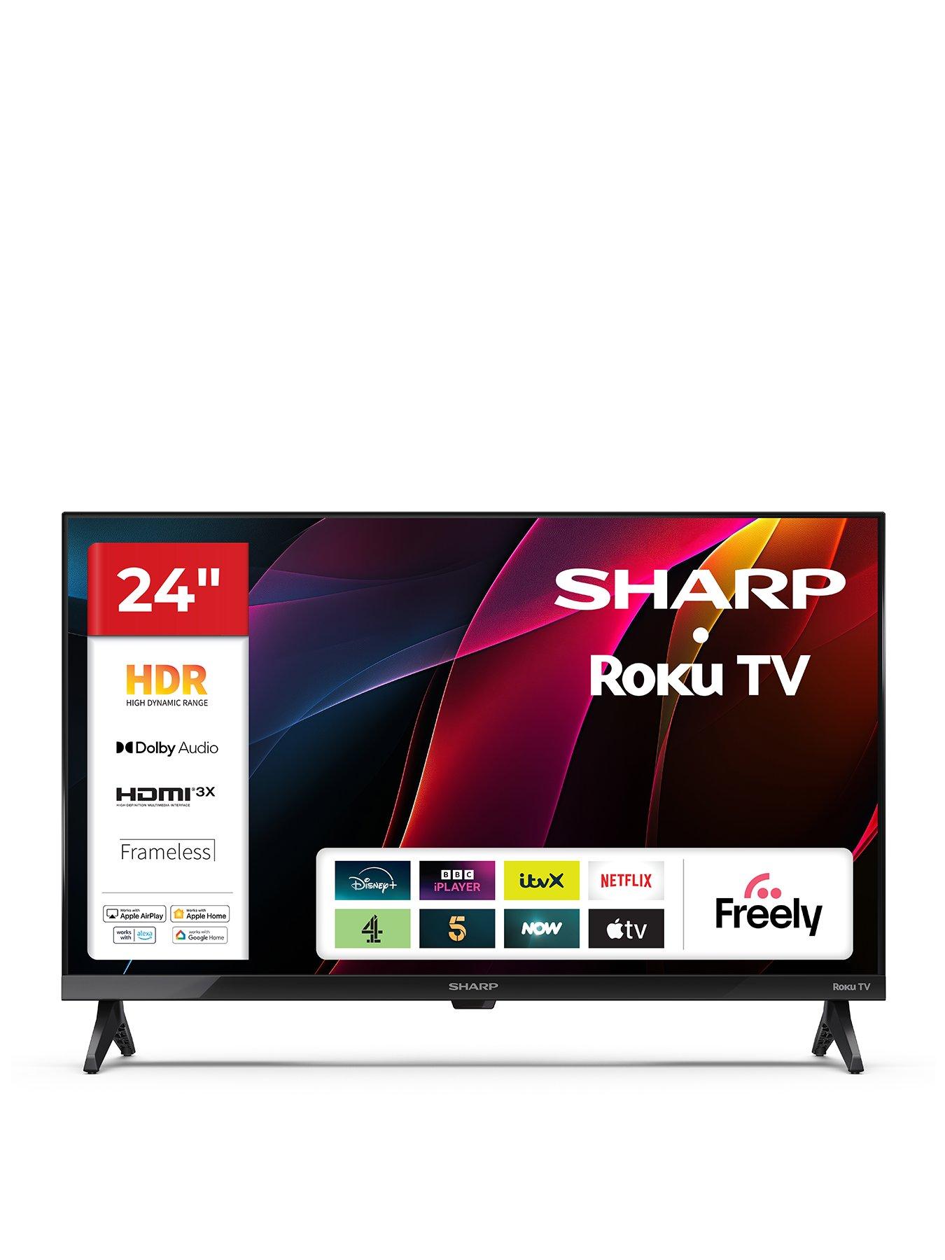 Sharp HD2225K 24-inch Roku Smart TV HDR10 LED with Freely- 1T-C24HD2225KB