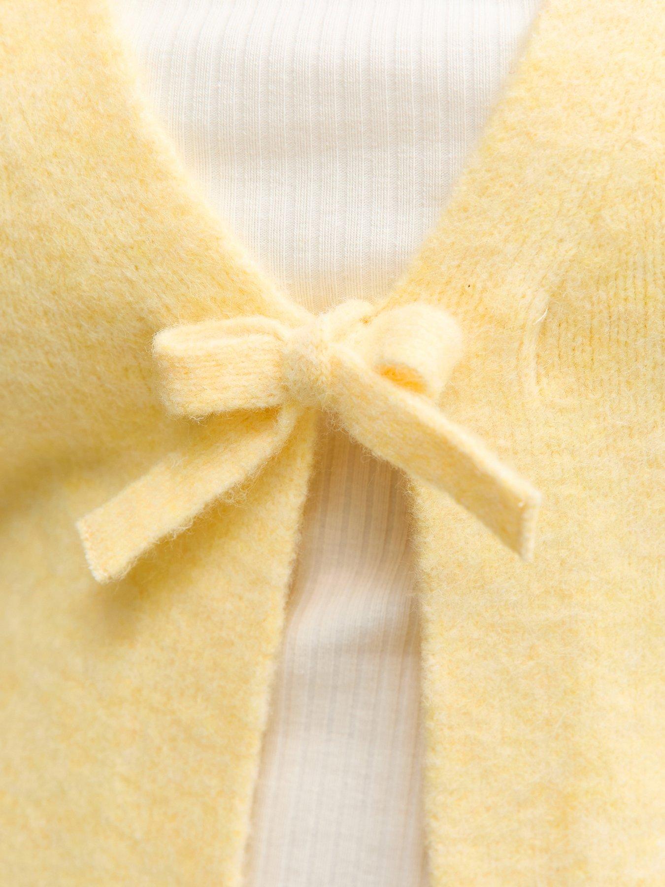 Image 5 of 5 of New Look 915 Girls Tie Front Cardigan - Light Yellow