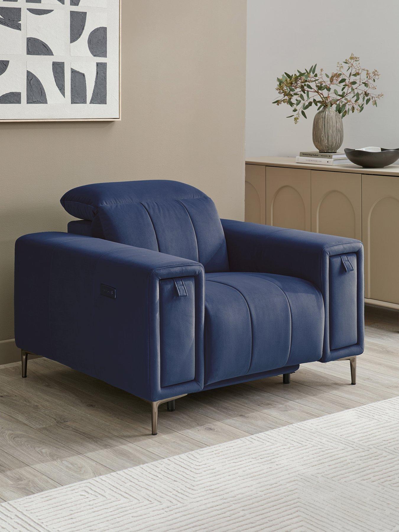 The Very Collection: Grove Fabric Power Electric Recliner Armchair With Storage - FSC&reg; Certified