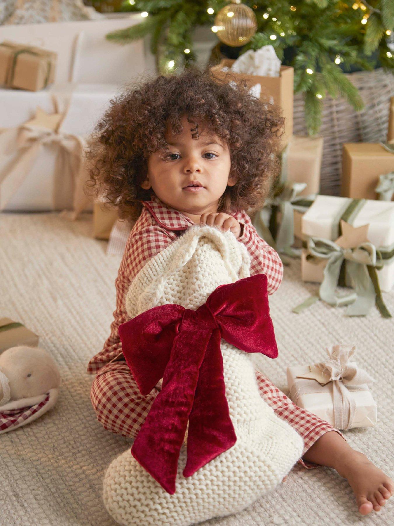 Image 3 of 3 of Mamas & Papas Large Stocking - Knit/Bow
