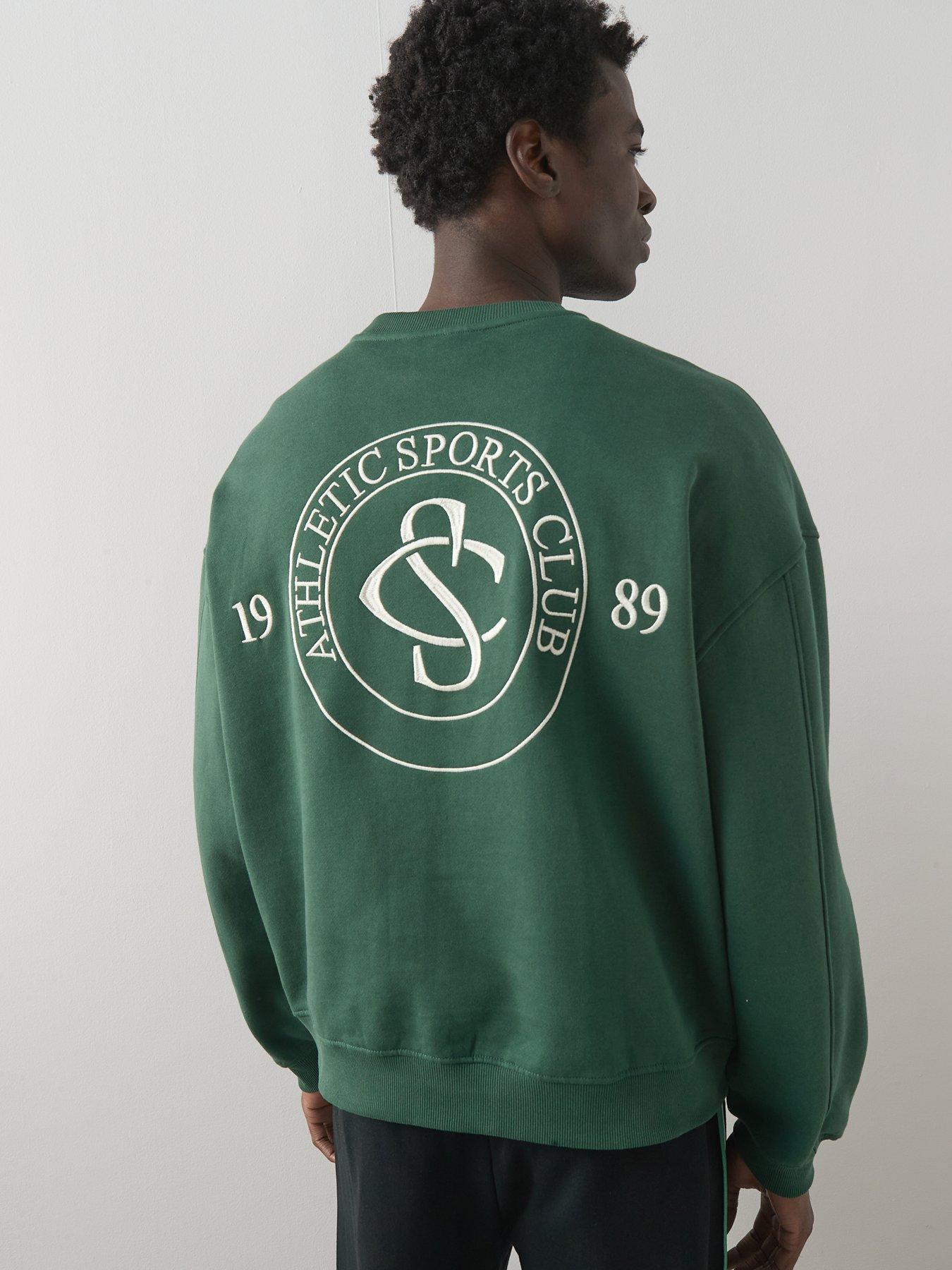 Image 2 of 6 of The Very Collection Cotton Rich Premium Chest Graphic Sweatshirt - Green