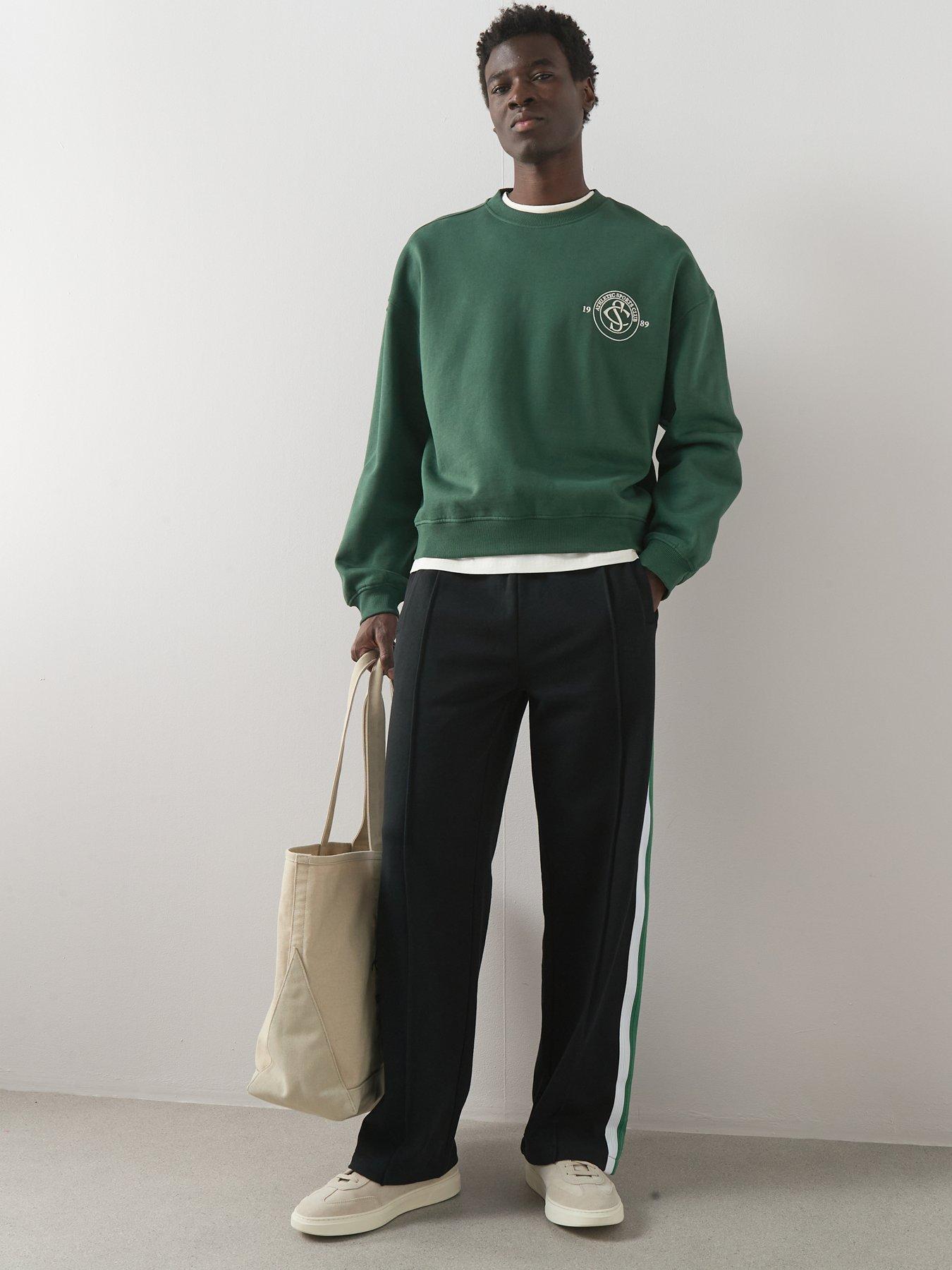 Image 3 of 6 of The Very Collection Cotton Rich Premium Chest Graphic Sweatshirt - Green