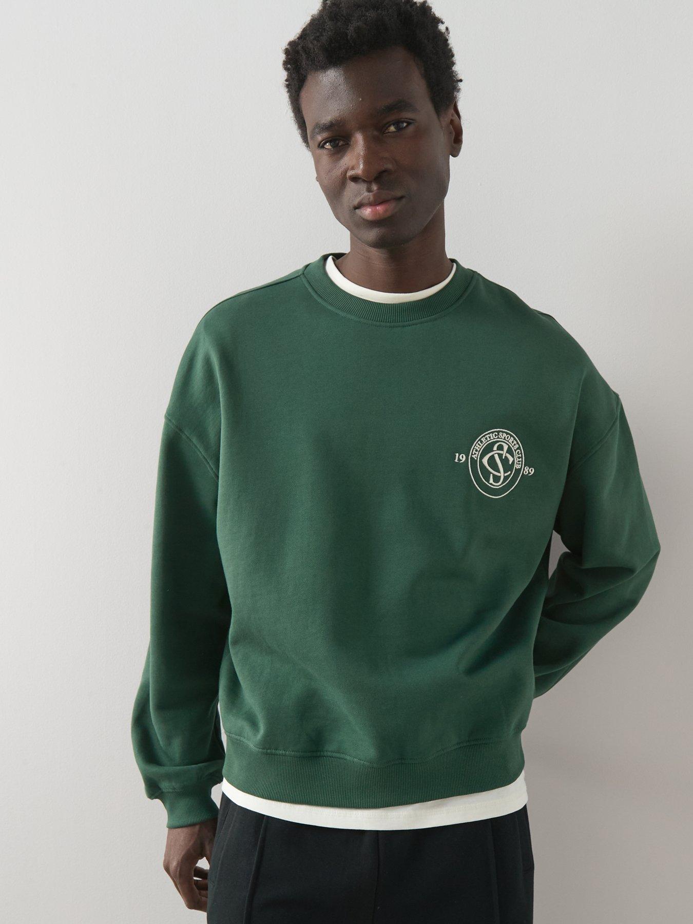 Image 4 of 6 of The Very Collection Cotton Rich Premium Chest Graphic Sweatshirt - Green