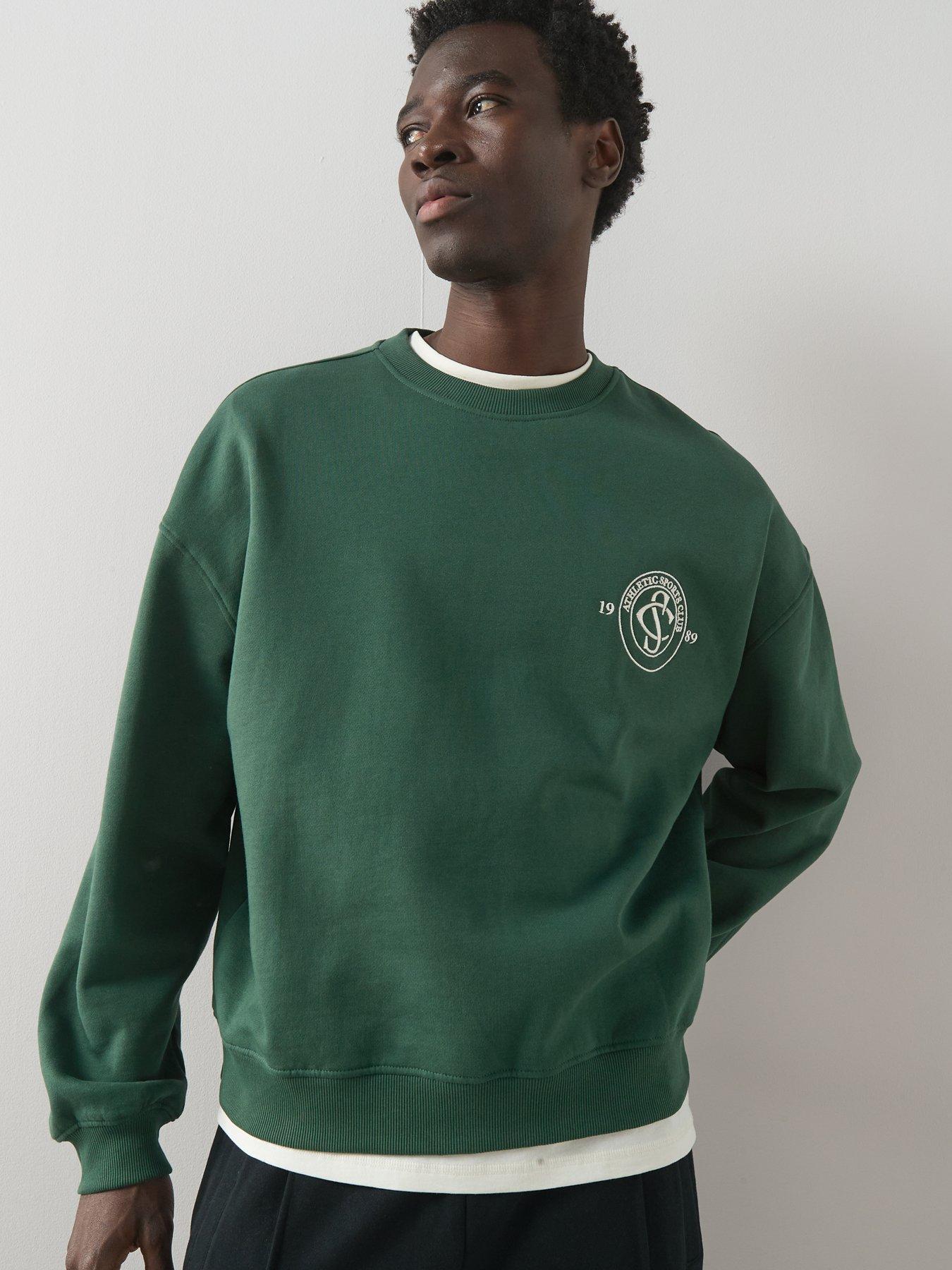 Image 5 of 6 of The Very Collection Cotton Rich Premium Chest Graphic Sweatshirt - Green