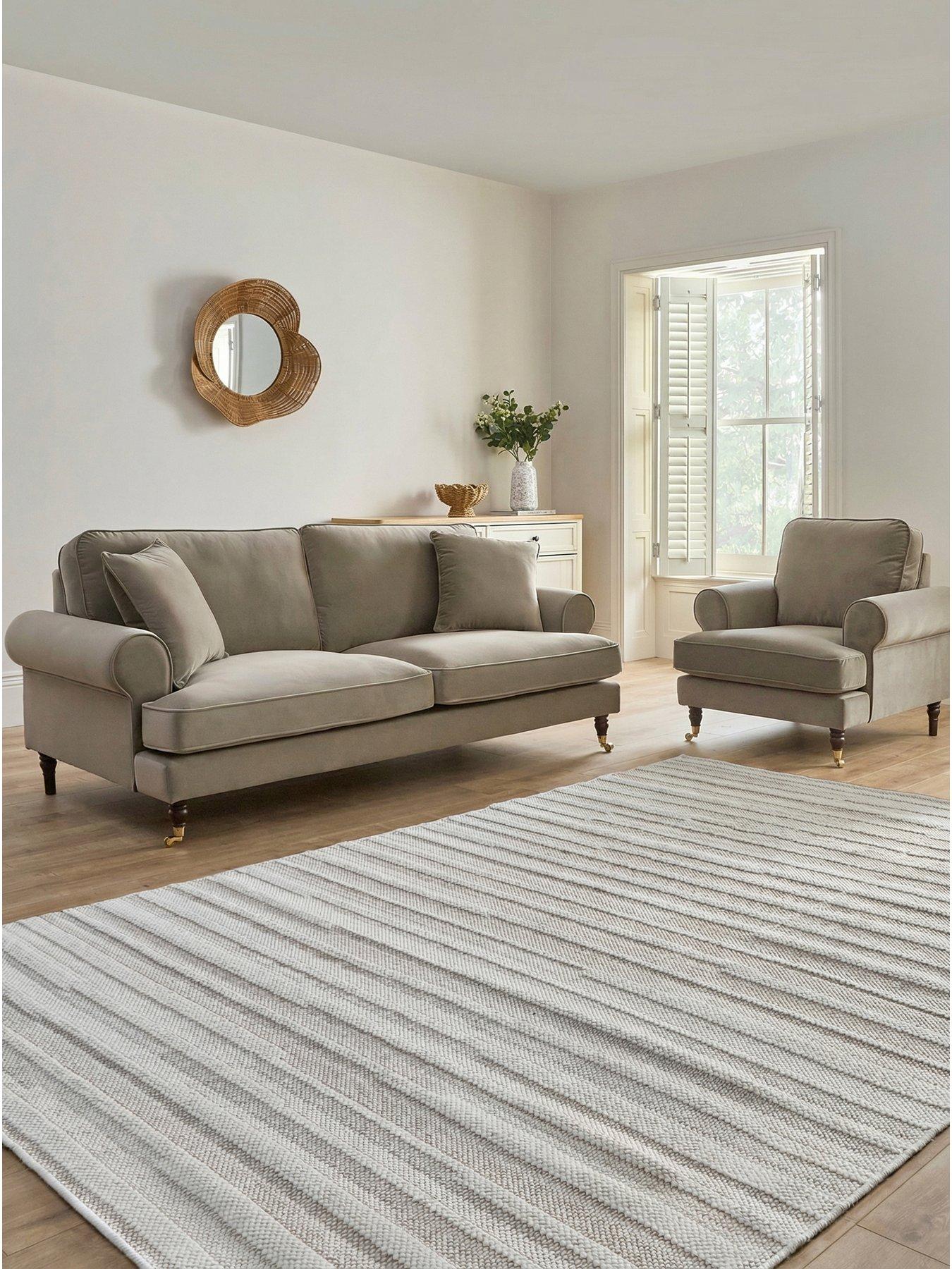 The Very Collection Coast 3 Seater Fabric Sofa + Armchair (Buy  &  SAVE!) - FSC® Certified