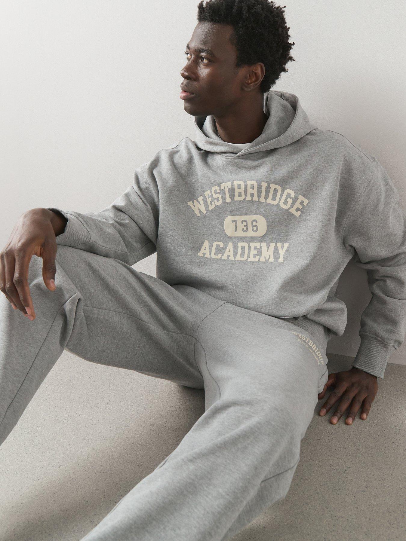 The Very Collection Pure Cotton Premium Relaxed Fit Graphic Hoodie - Grey