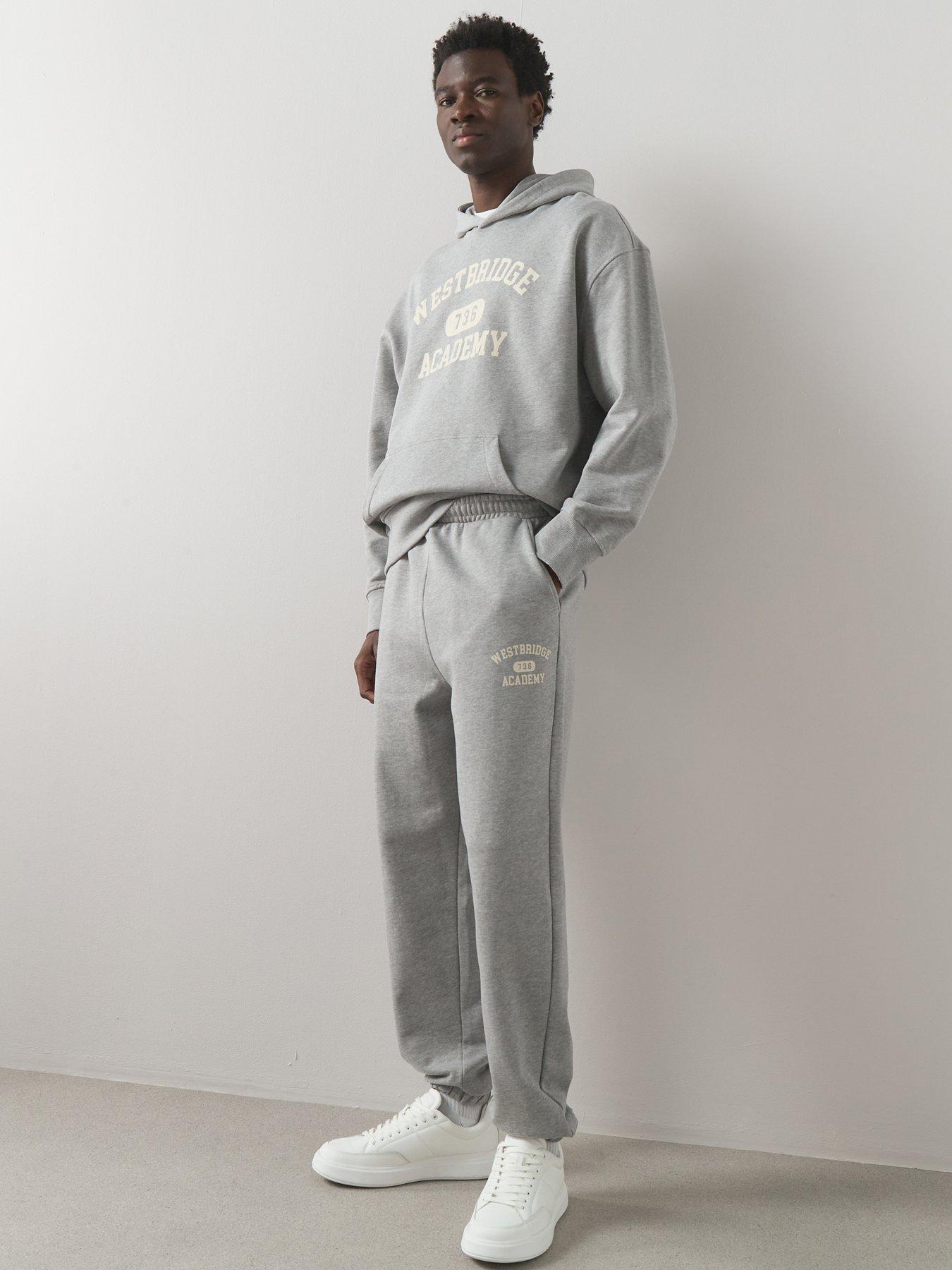 Image 1 of 7 of The Very Collection Pure Cotton Premium Relaxed Fit Cuffed Joggers - Grey