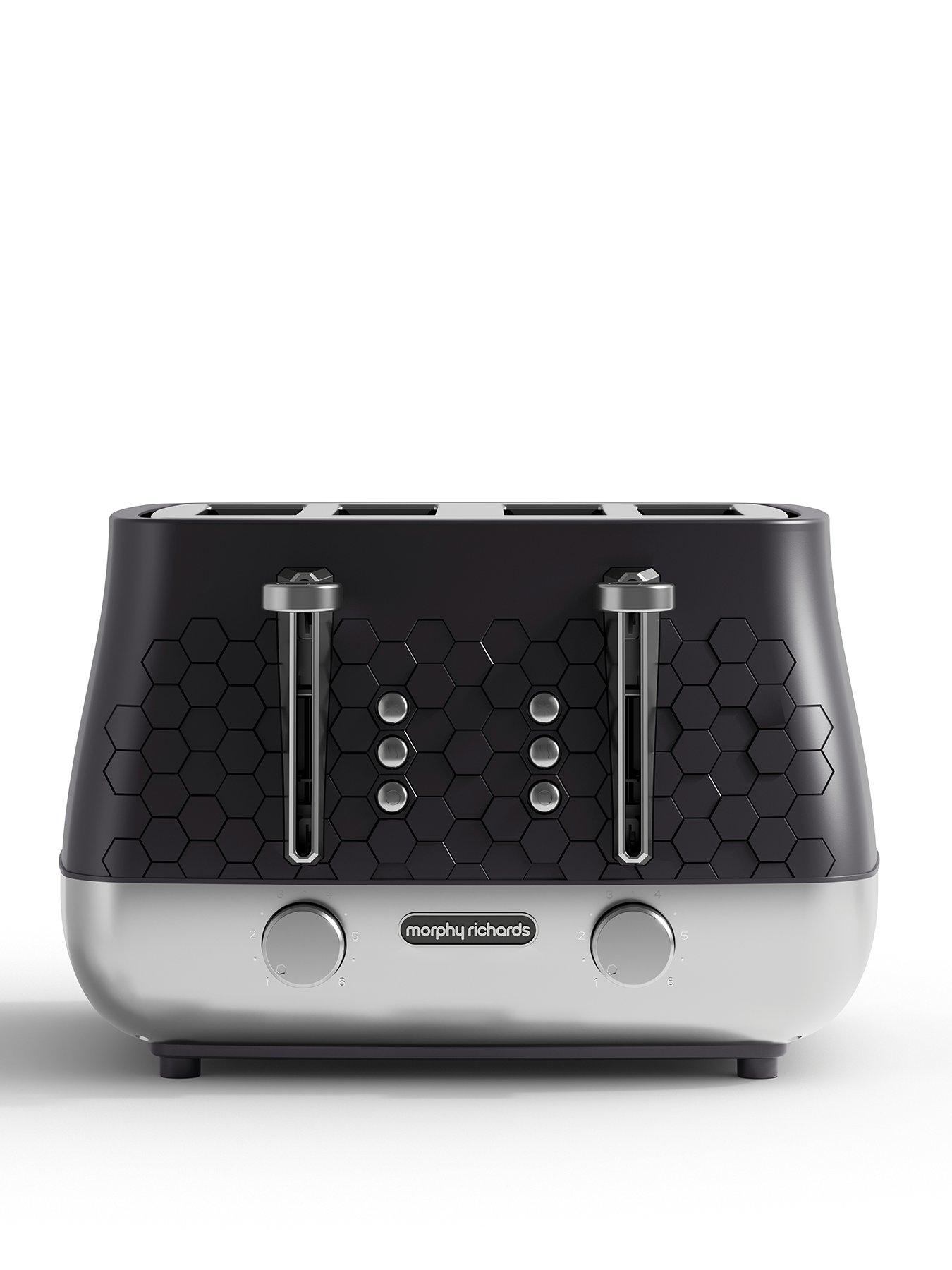 Morphy Richards Cassini 4 Slice 4 Slot Toaster Black