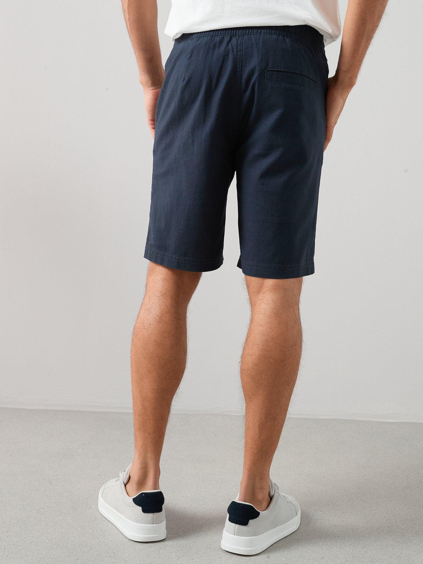 Image 2 of 7 of The Very Collection Regular Fit Cotton Linen Blend Shorts - Navy