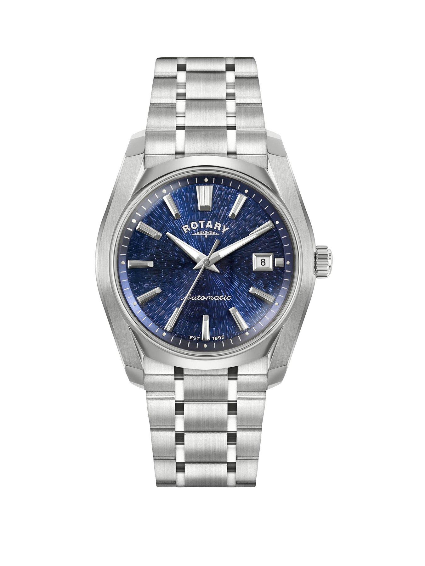Rotary Men's Lumen Blue Dial Stainless Steel Bracelet Watch