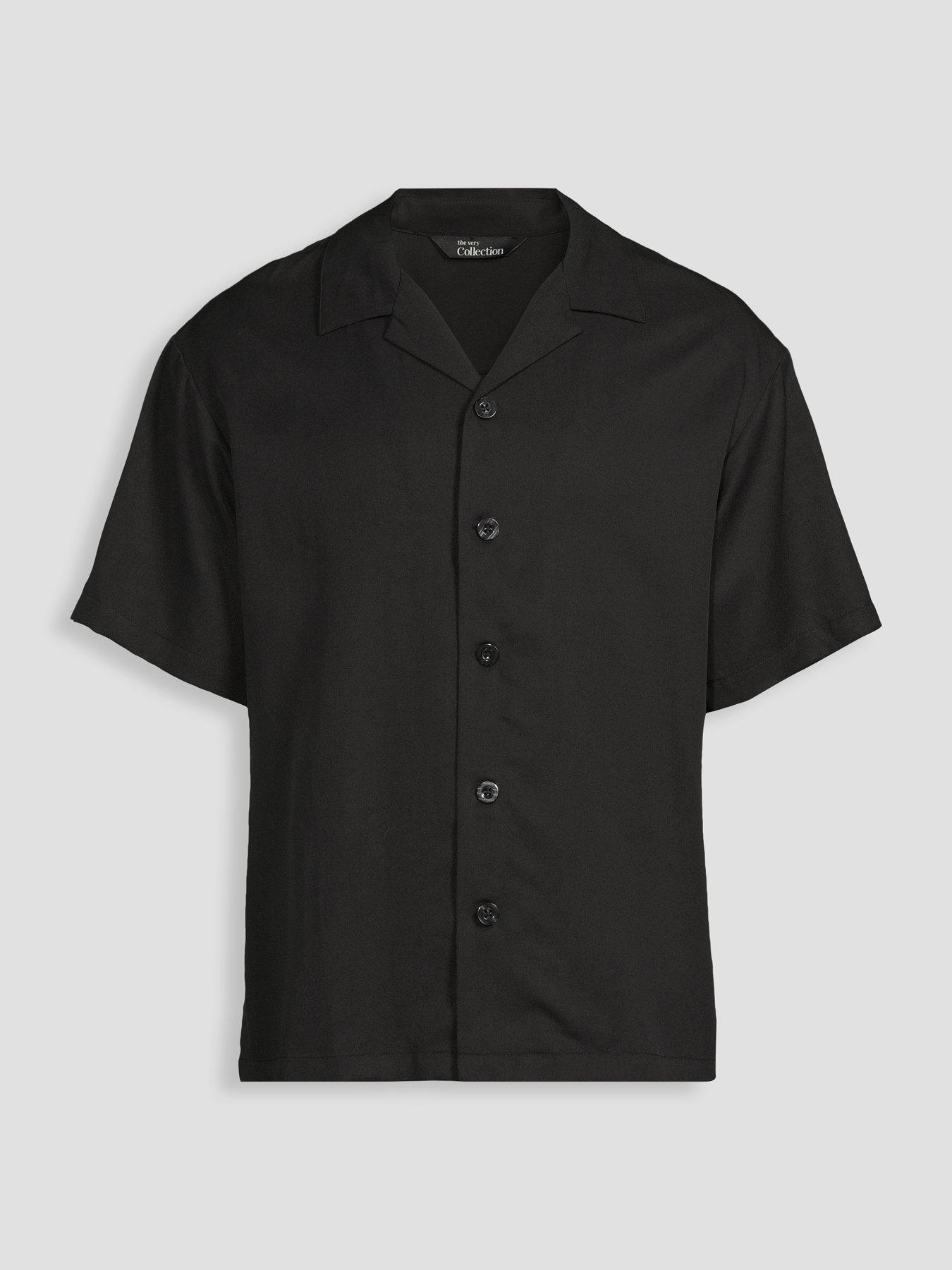 Image 7 of 7 of The Very Collection Boxy Short Sleeve Shirt - Black