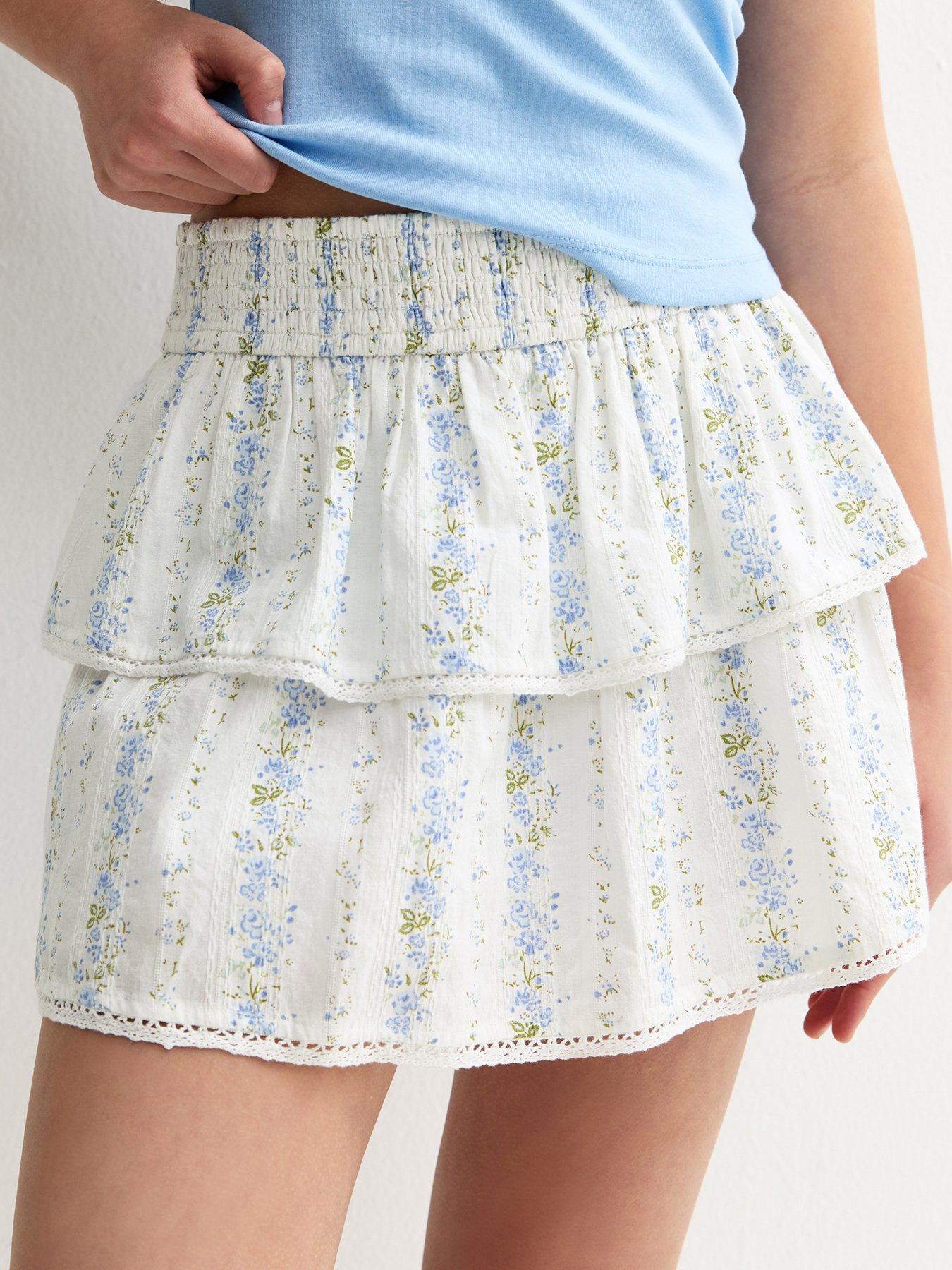 New Look 915 Girls White Floral Rara Skort