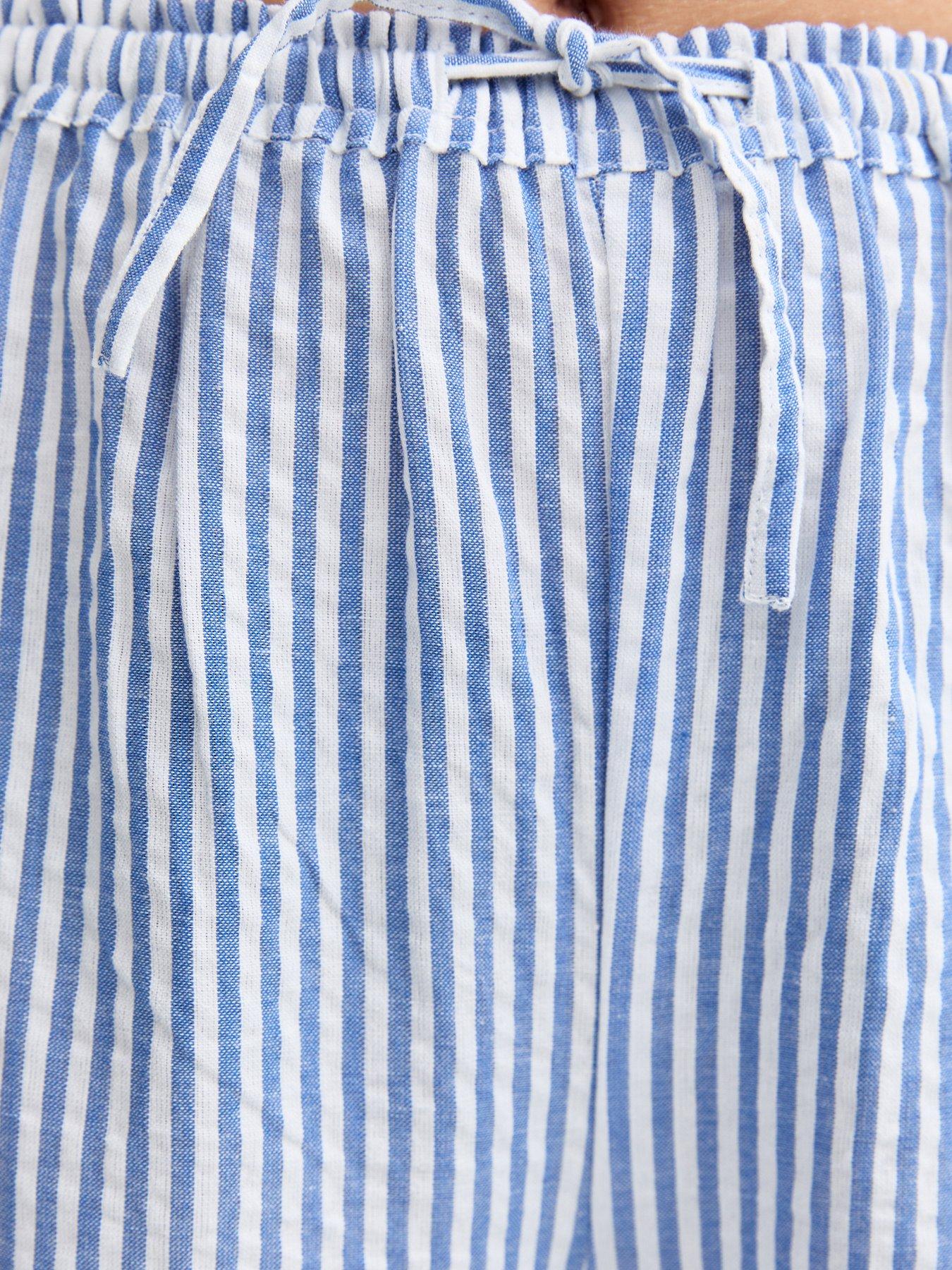 Image 5 of 5 of New Look 915 Girls Stripe Seersucker Trousers - Blue