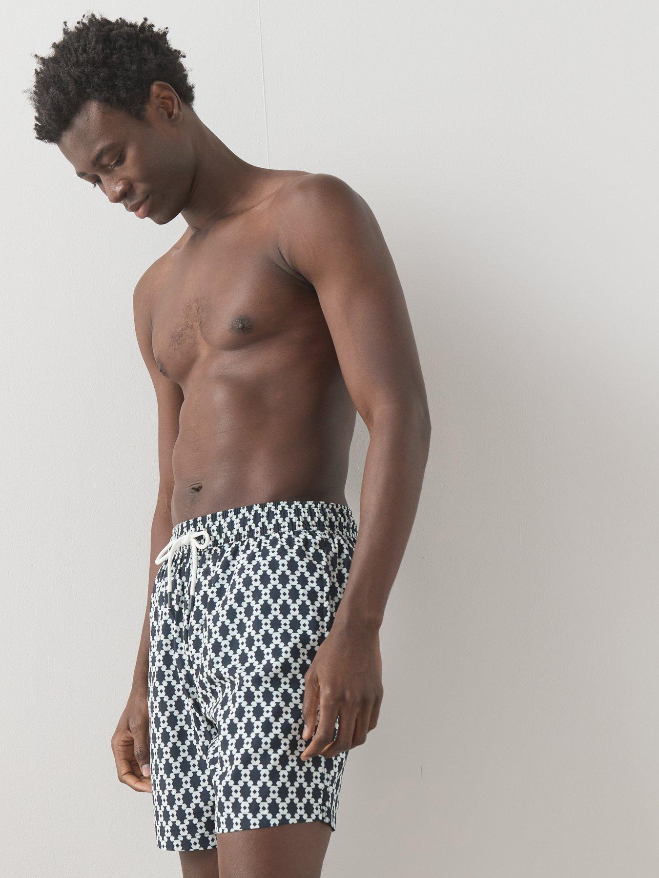 Image 6 of 6 of The Very Collection Quick Dry Geometric Print Swim Shorts - Multi
