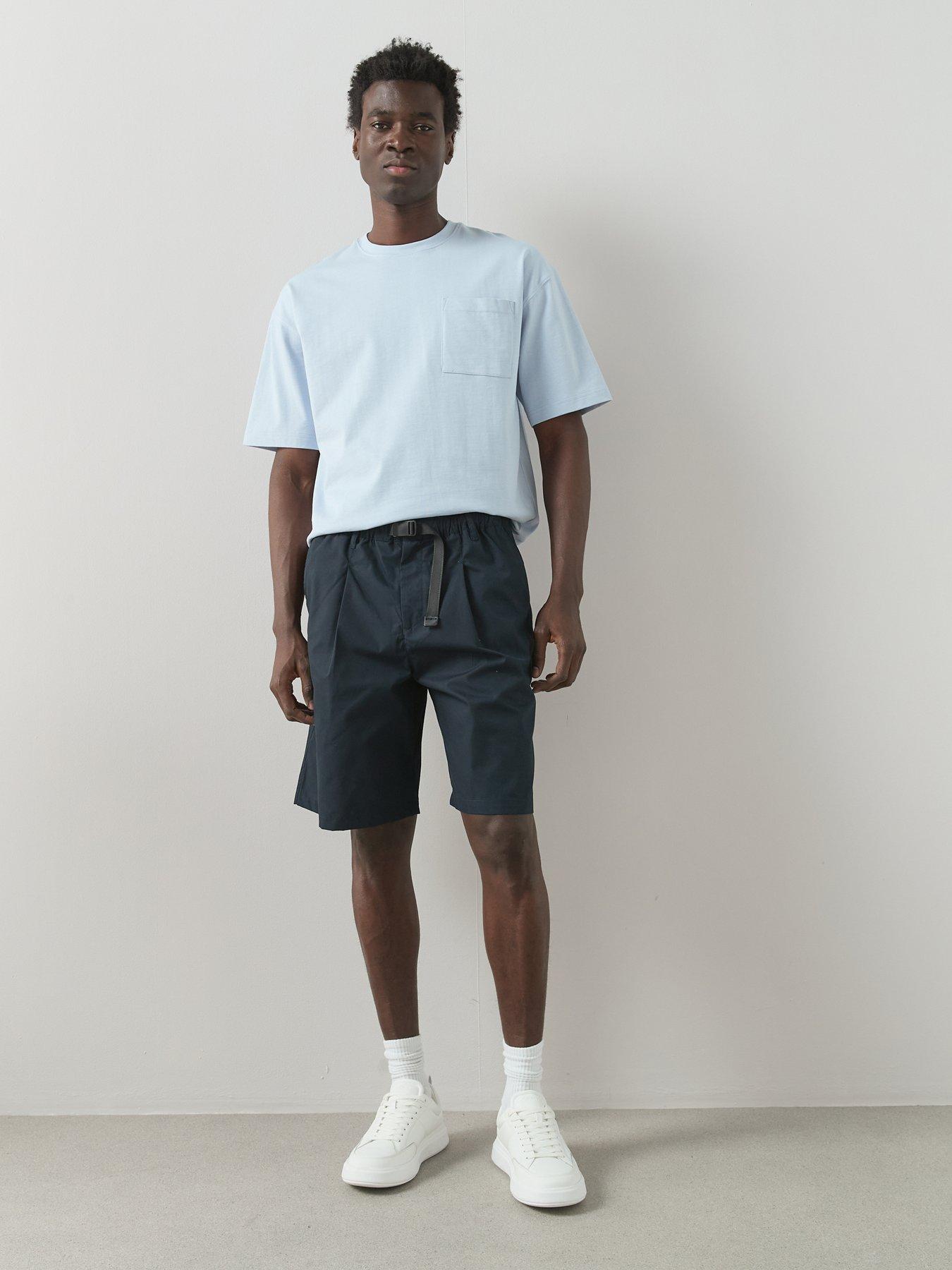 Image 3 of 6 of The Very Collection Elasticated Waist Cargo Shorts - Navy