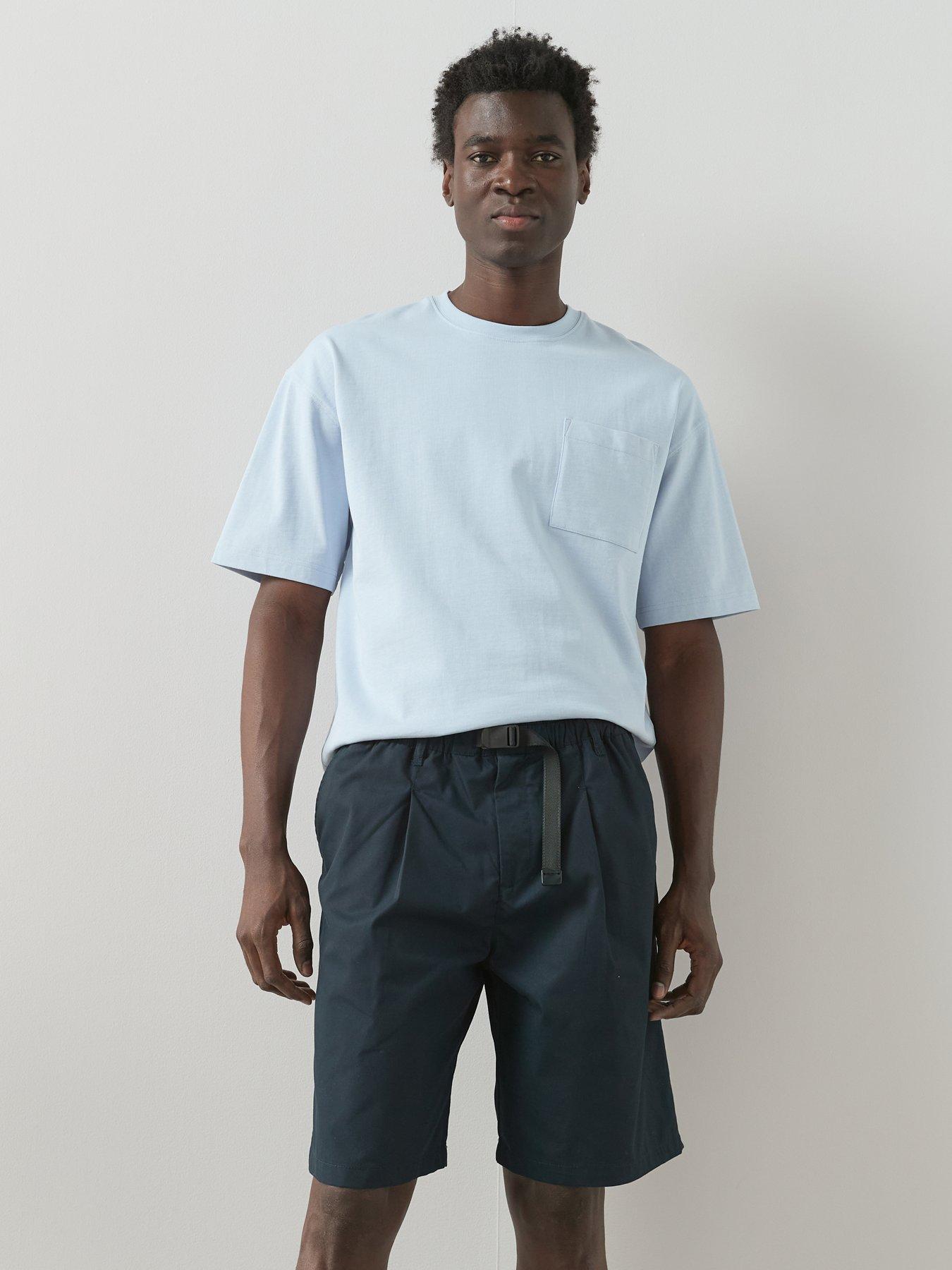 Image 6 of 6 of The Very Collection Elasticated Waist Cargo Shorts - Navy