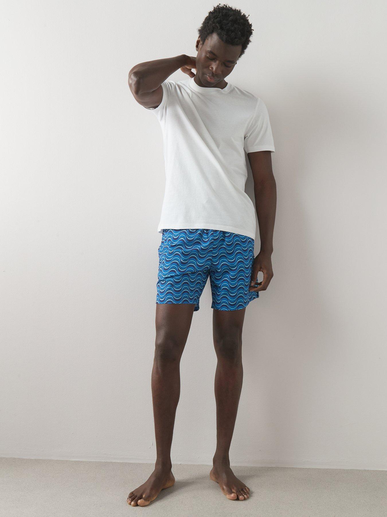 Image 6 of 6 of The Very Collection Quick Dry Printed Swim Shorts - Blue