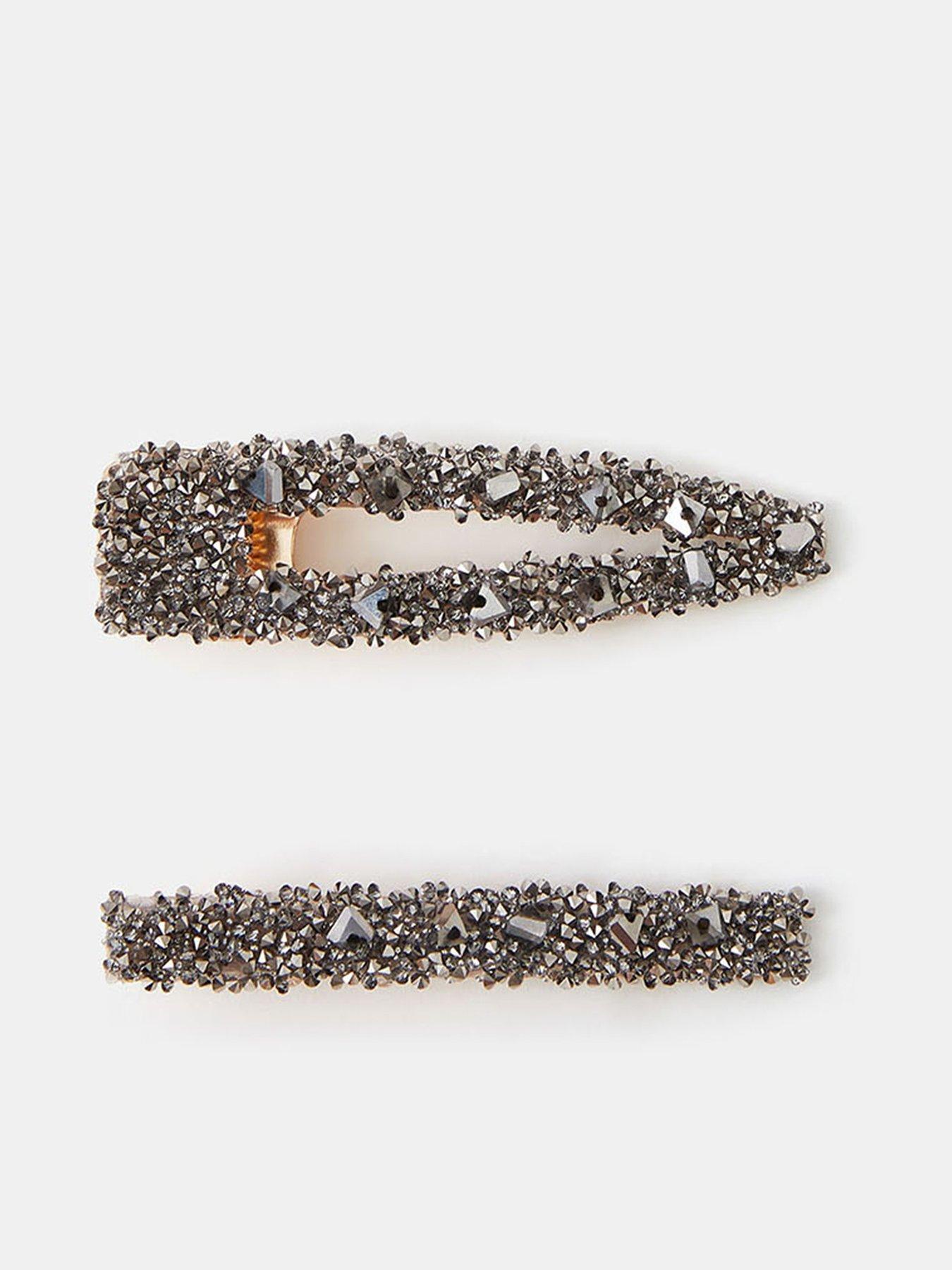 Accessorize 2 X Sparkle Clips - Silver