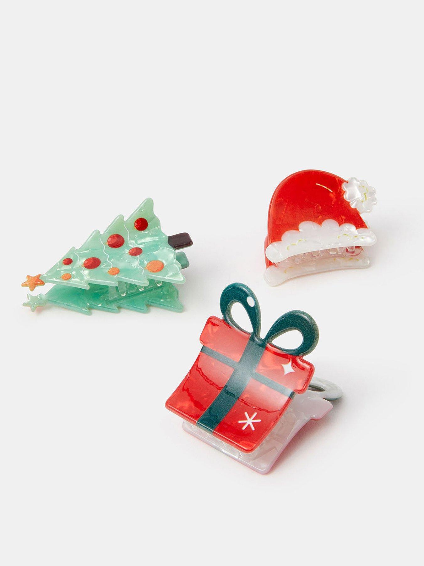 Image 2 of 2 of Accessorize 3 X Christmas Claw Clips - Multi