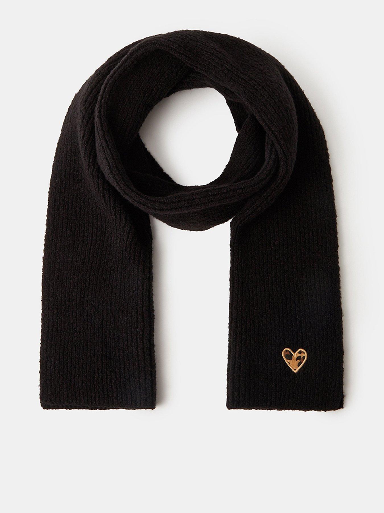 Accessorize Leopard Heart Scarf - Multi