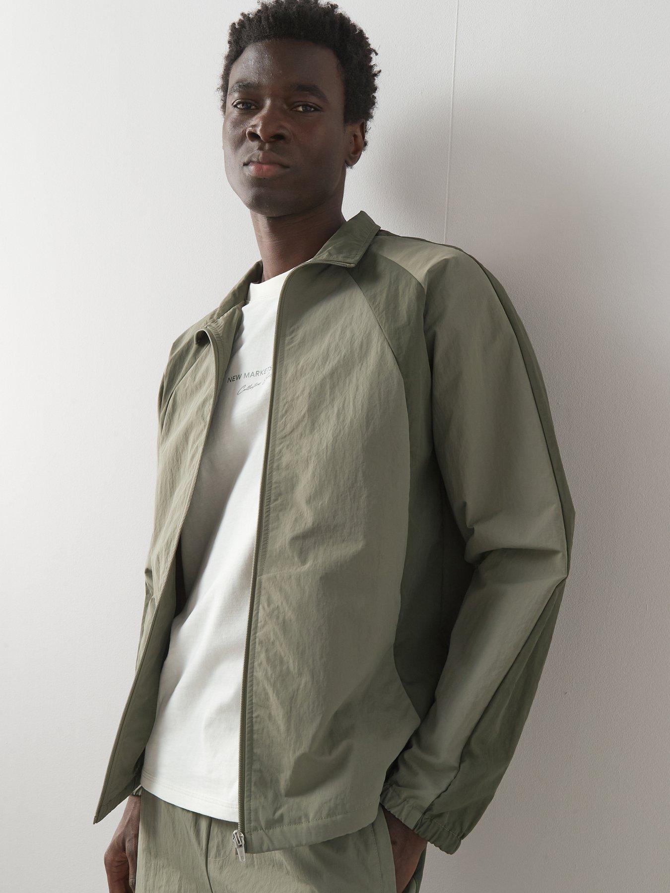 The Very Collection Tech Zip Through Shell Jacket - Green | Very