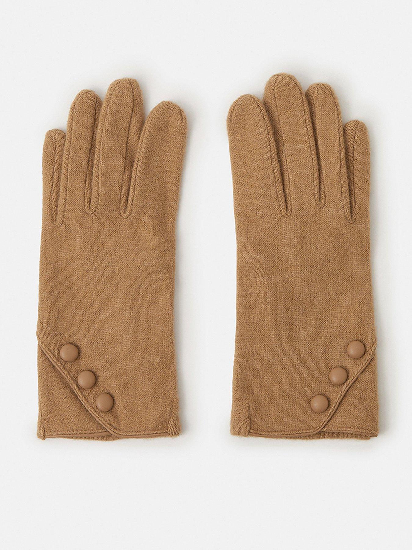 Accessorize Plain Wool Gloves - White