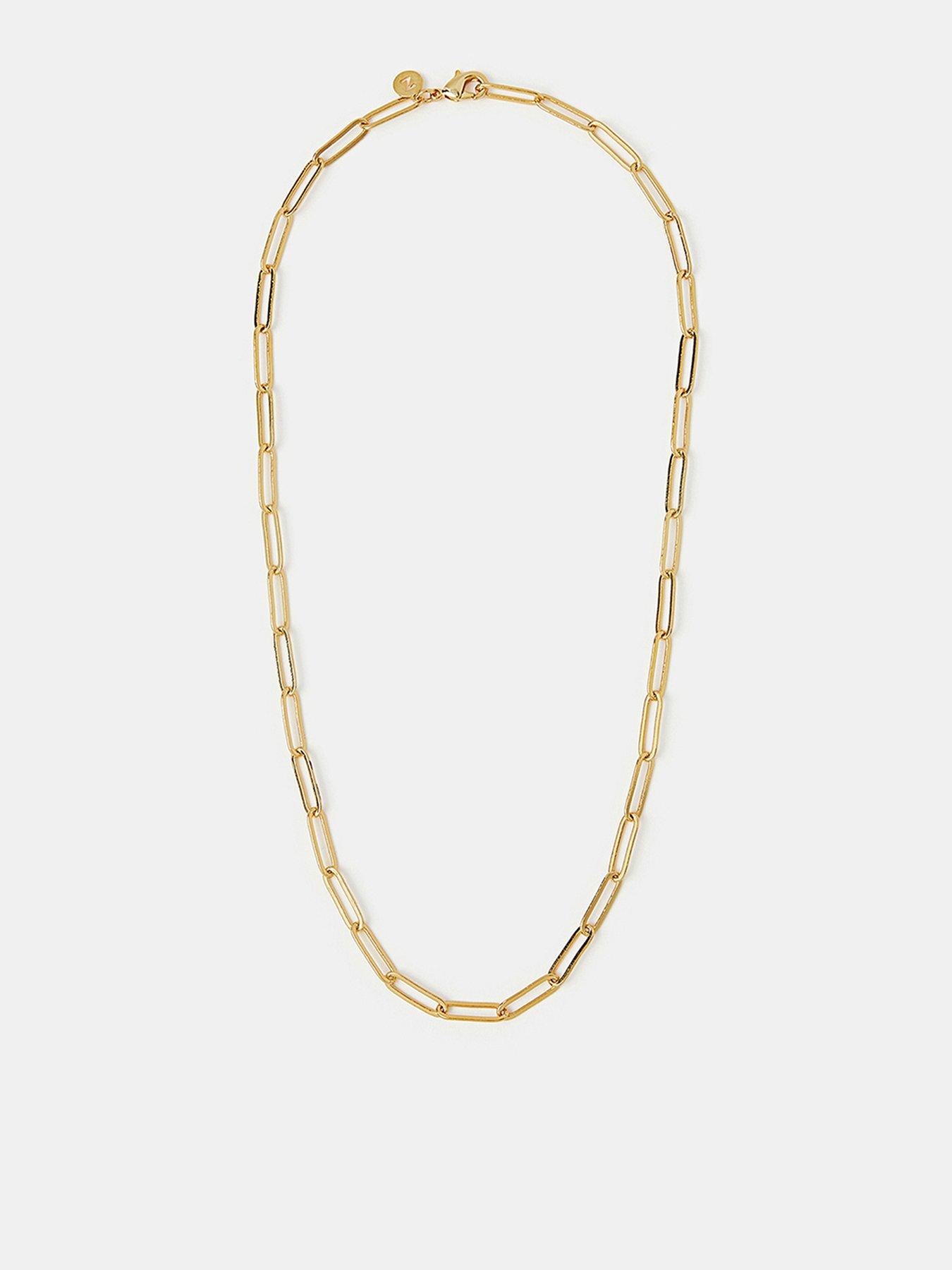 Image 1 of 2 of Accessorize 14Ct Paper Clip Bracelet - Gold Plated