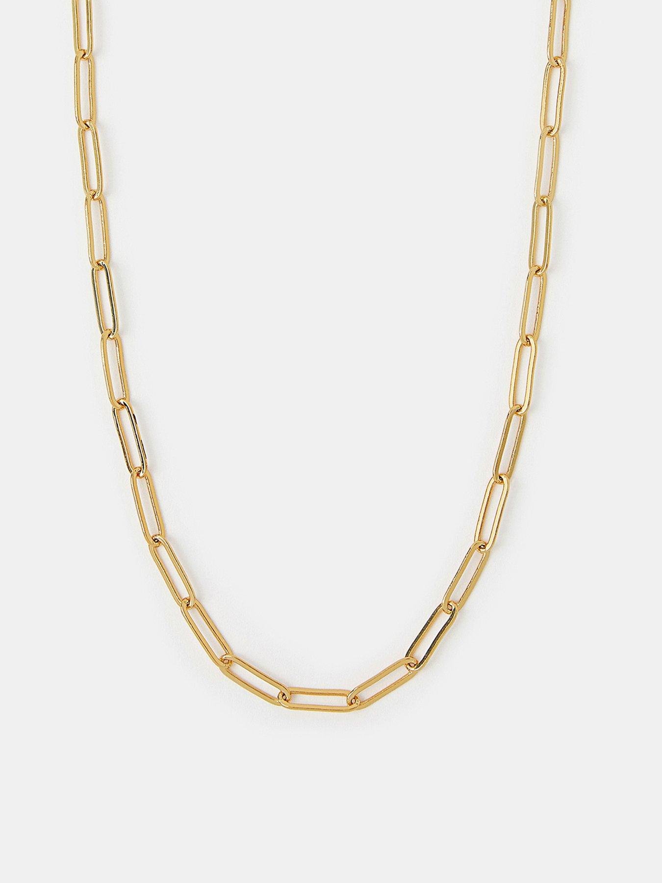 Image 2 of 2 of Accessorize 14Ct Paper Clip Bracelet - Gold Plated