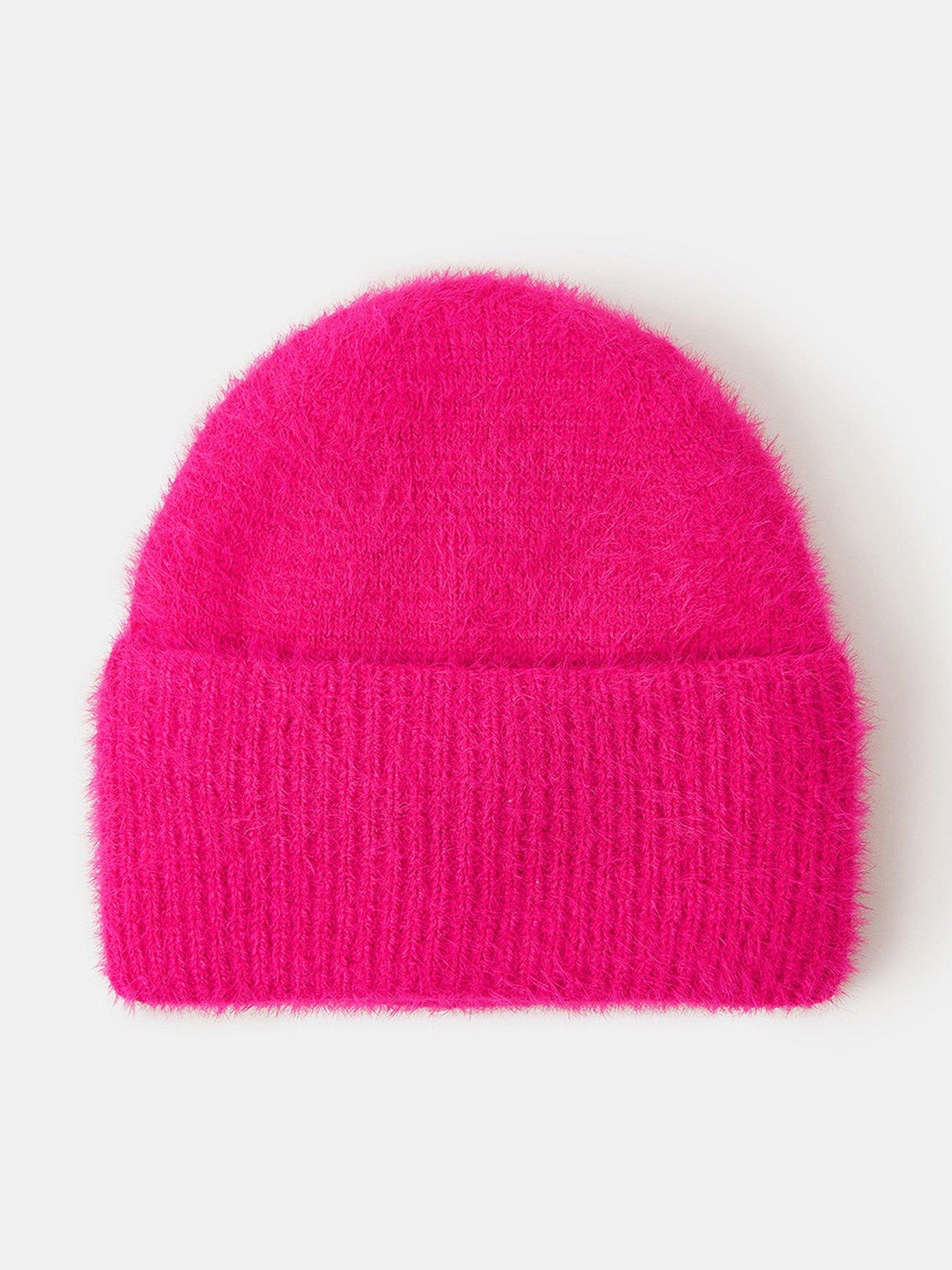 Accessorize Fuzzy Beanie Hat - Pink