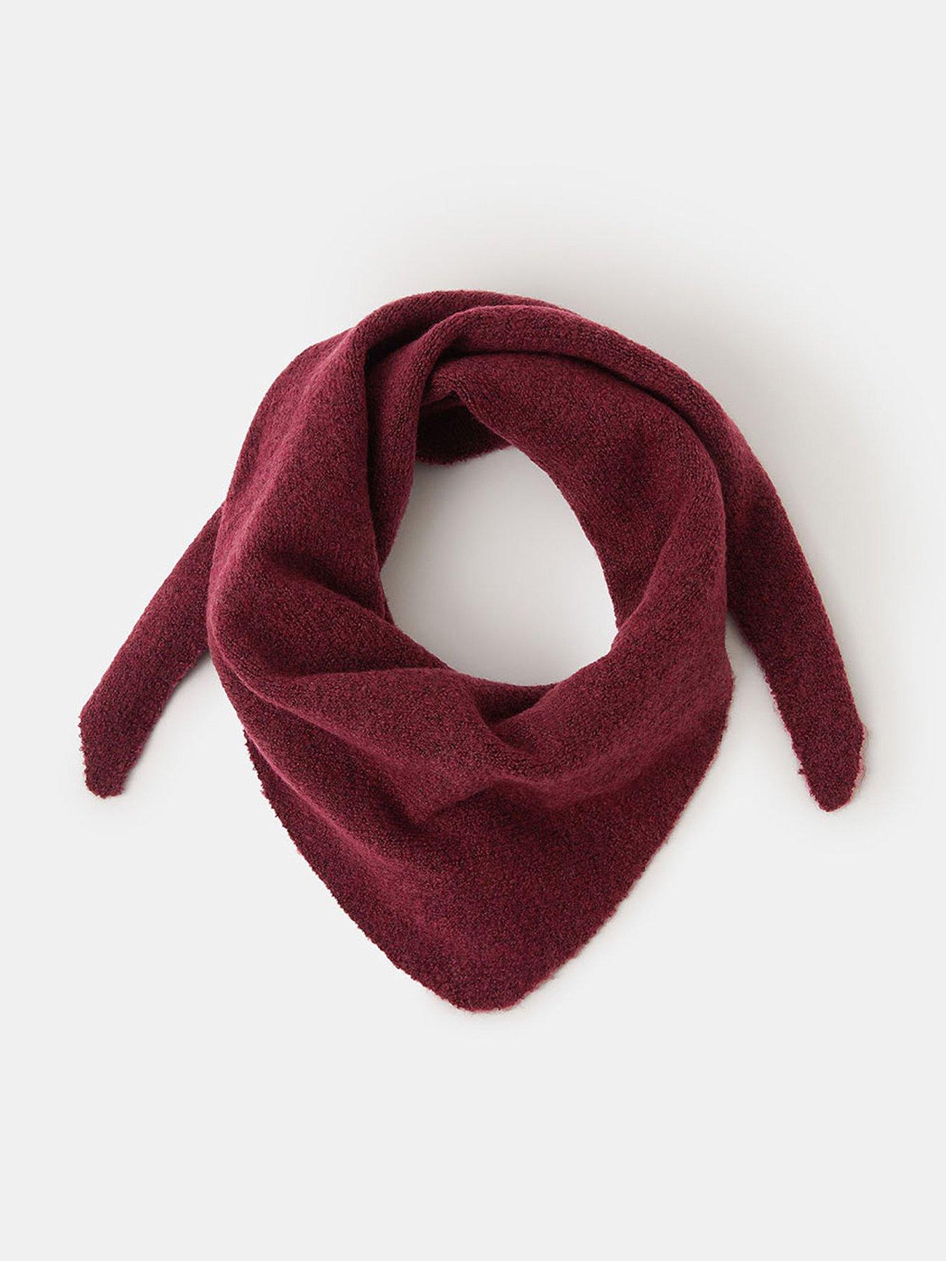 Image 1 of 3 of Accessorize Plain Knitted Neckerchief - Red