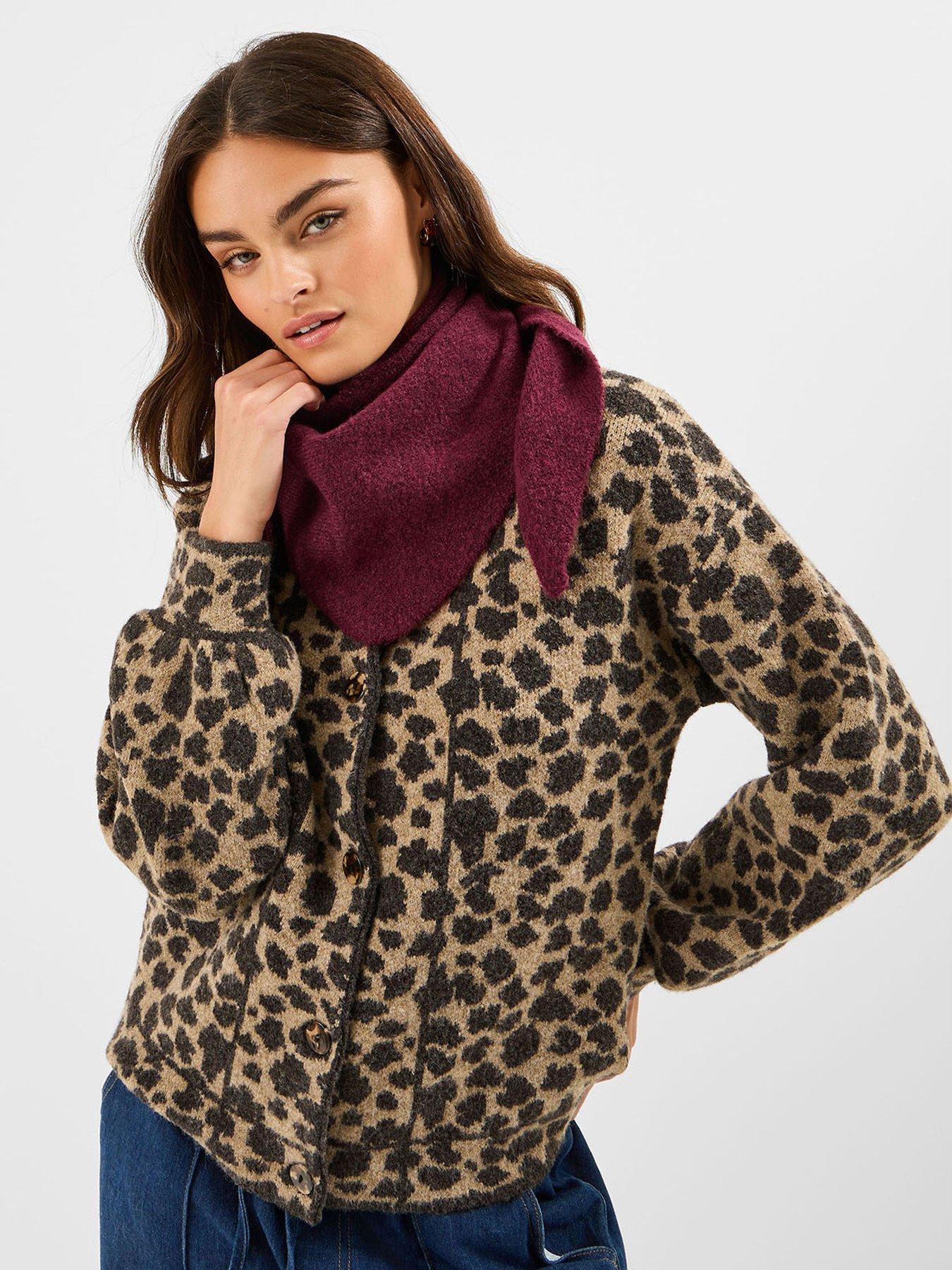 Image 2 of 3 of Accessorize Plain Knitted Neckerchief - Red