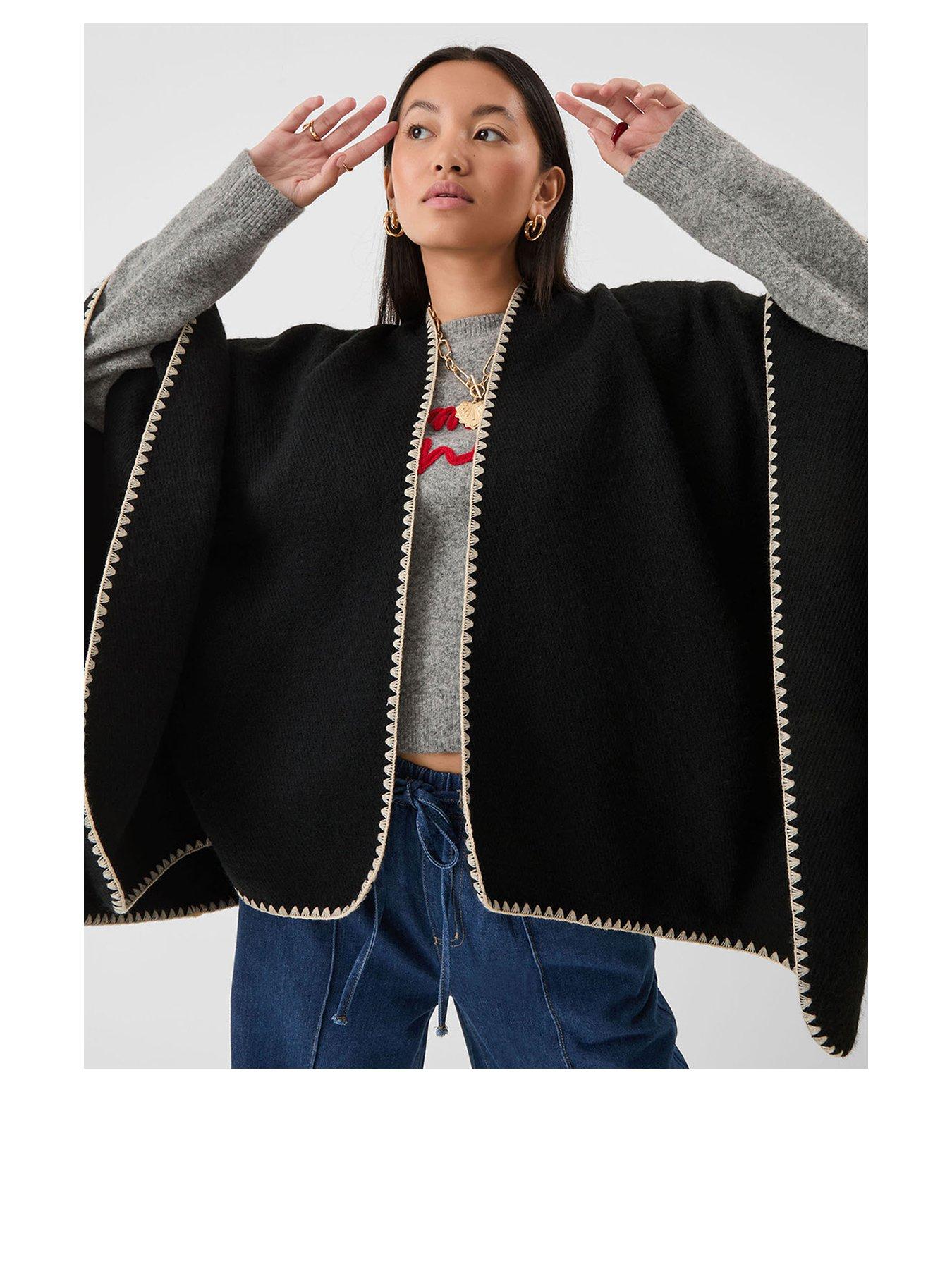 Accessorize Whipstitch Shrug Scarf - Black