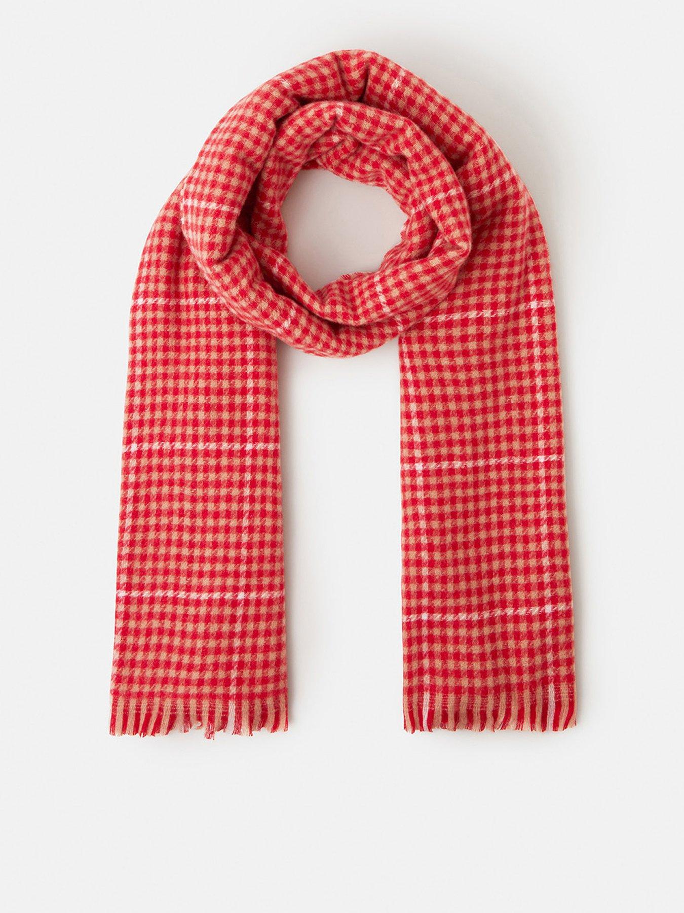 Accessorize Houndstooth Blanket Scarf - Red