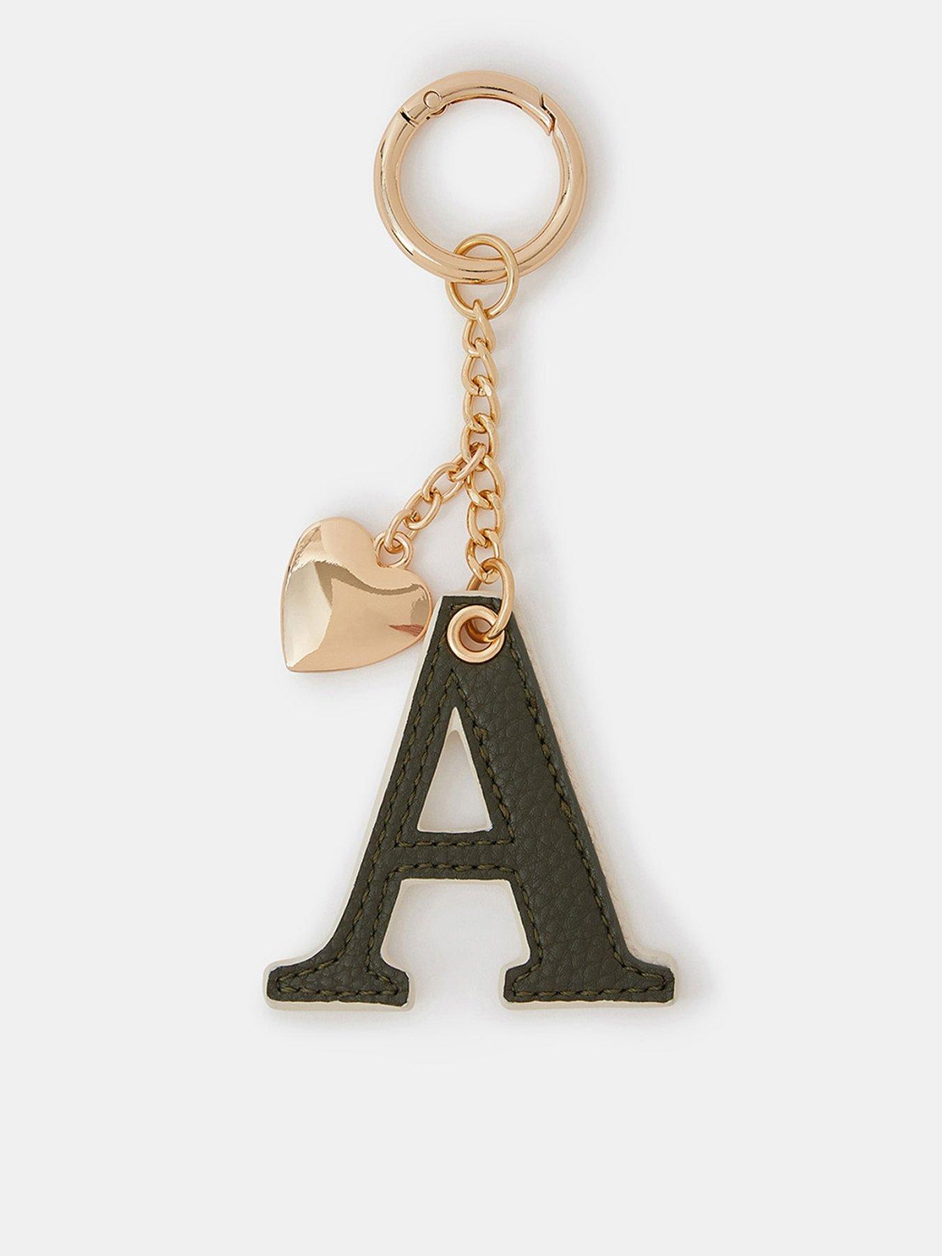 Accessorize Initial Heart Bag Charm - Green