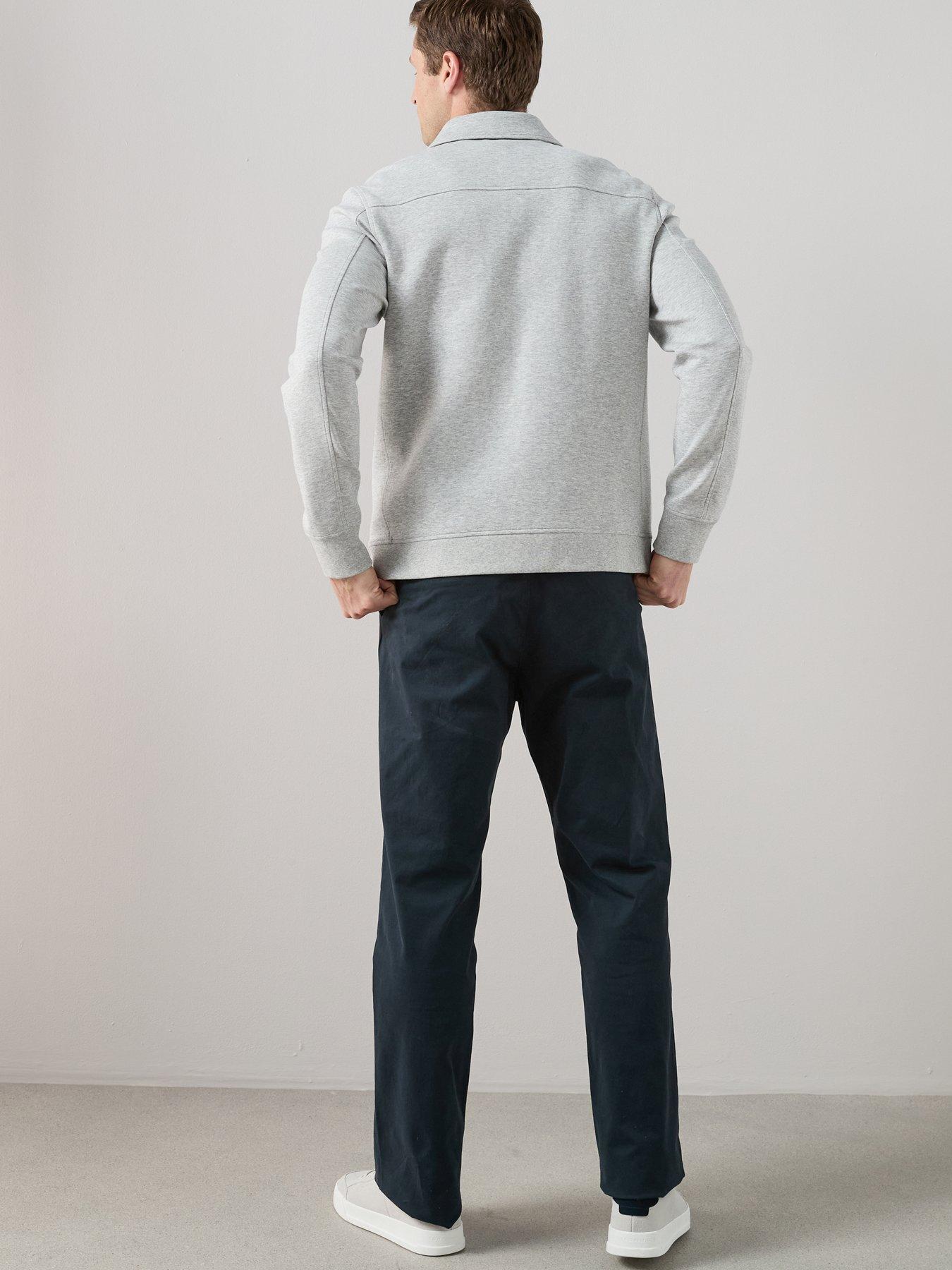 Image 5 of 6 of The Very Collection Cotton Rich Jersey Zip Through Jacket - Grey Marl