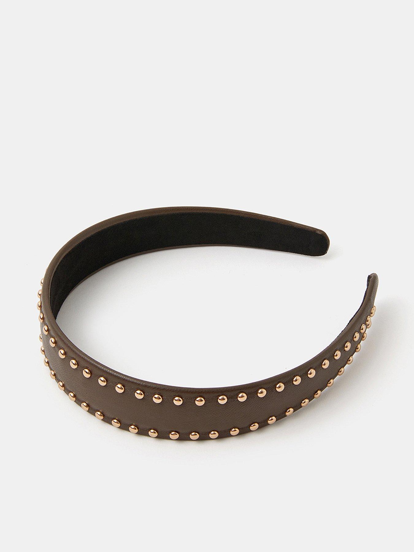 Accessorize Studded Alice Hair Band - Brown